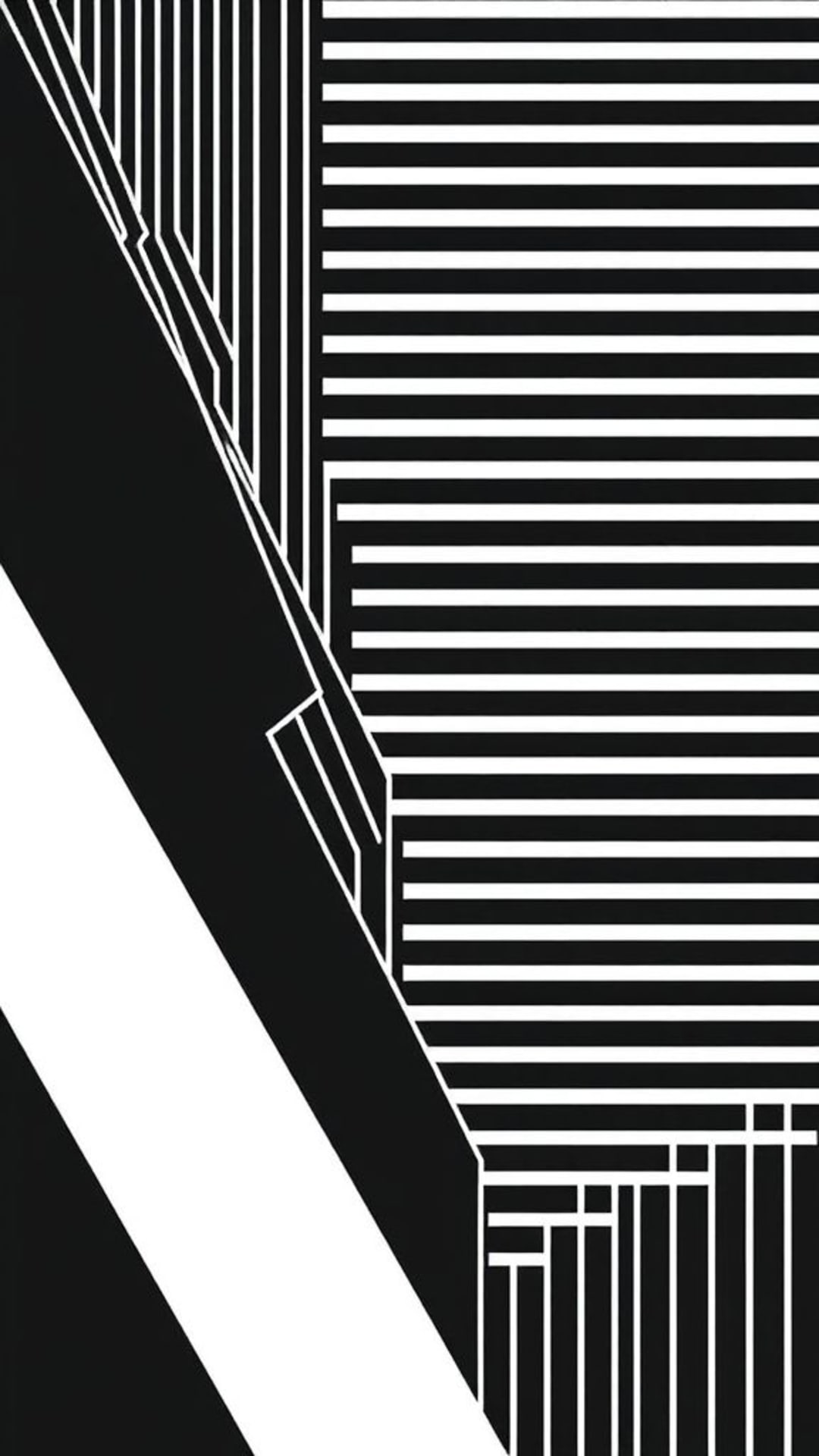 Pattern geometrici bianchi e neri minimalisti linee astratte