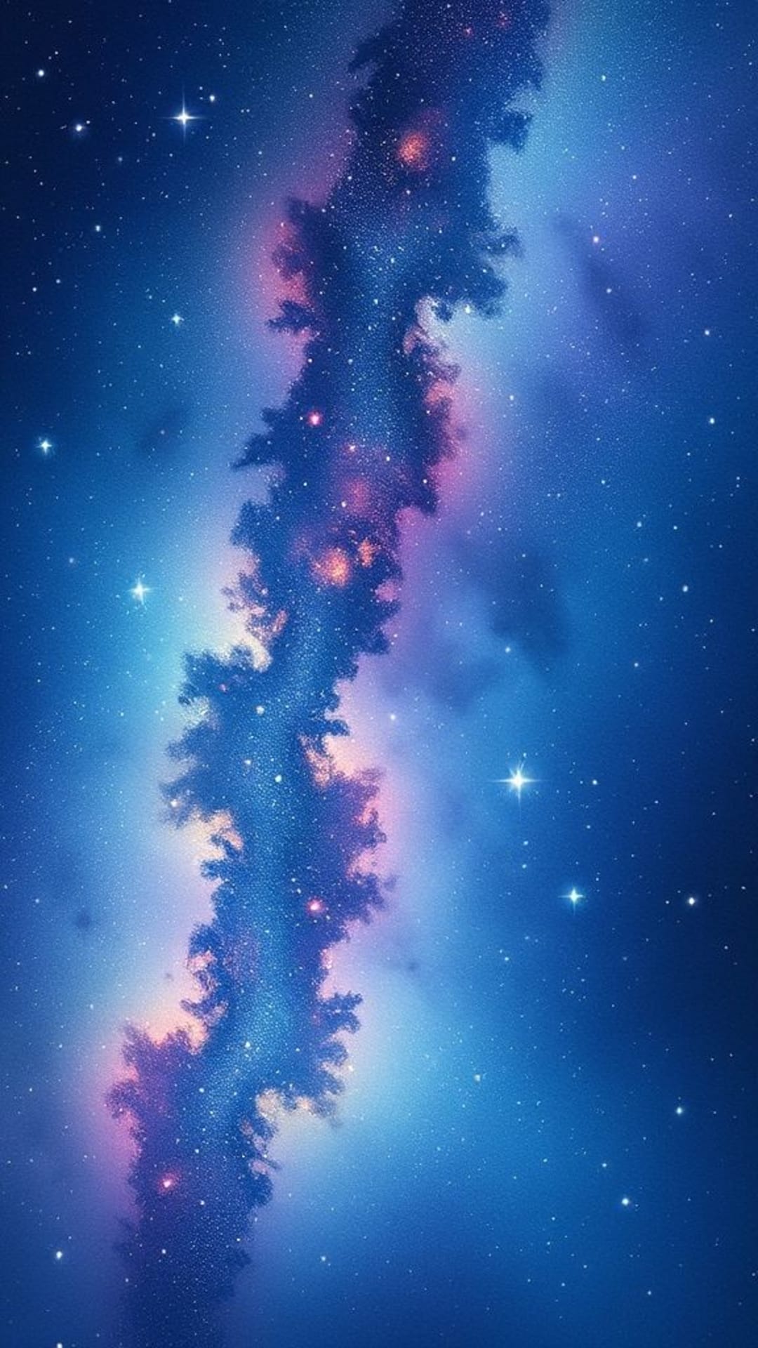 cielo notturno stellato di galassia sognante acquerello