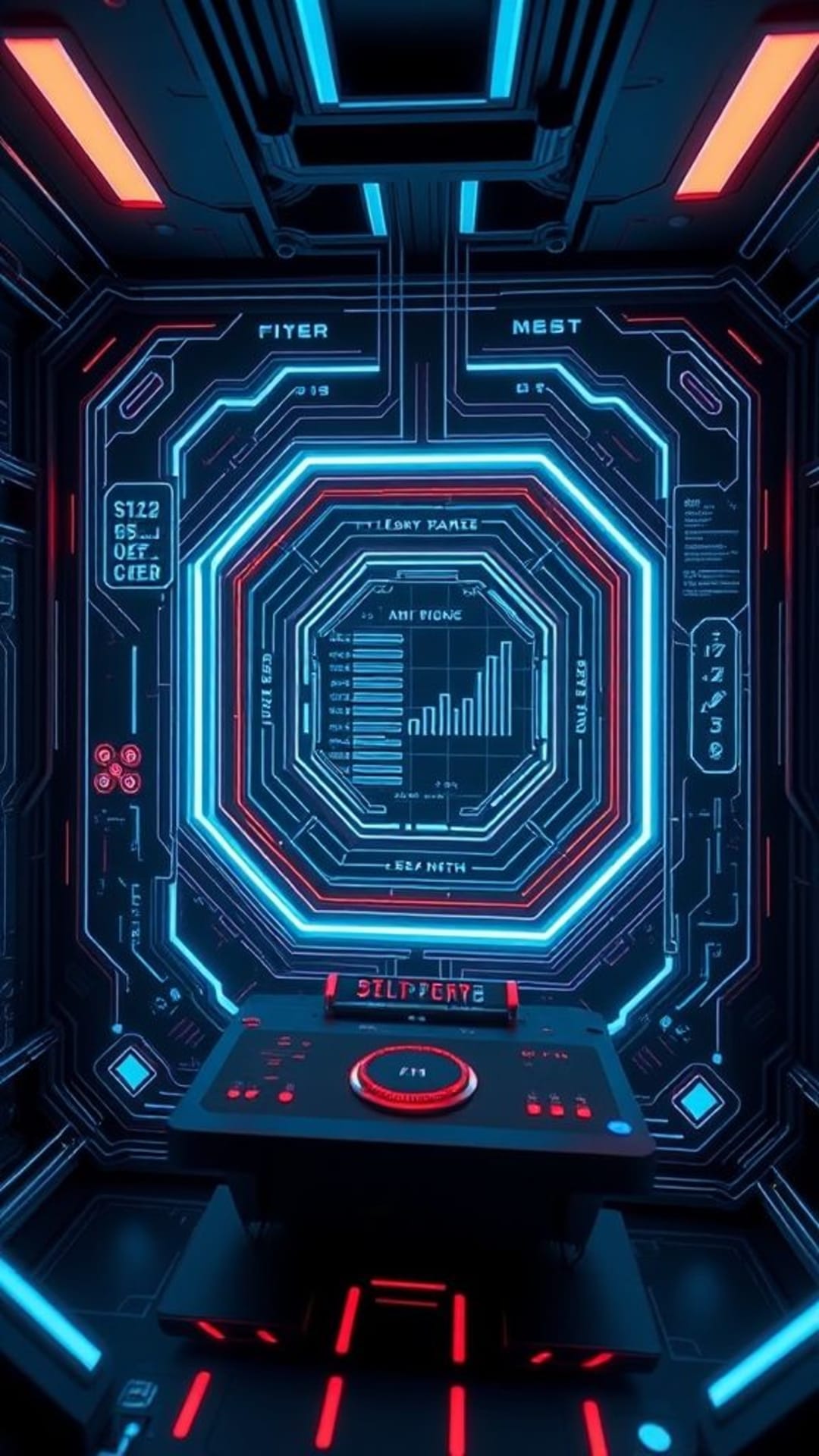 tecnologia moderna futuristica gadget tecnologici dispositivi eleganti interfacce AI codici digitali realtà virtuale temi sci-fi mondo cyber estetiche minimaliste della tecnologia