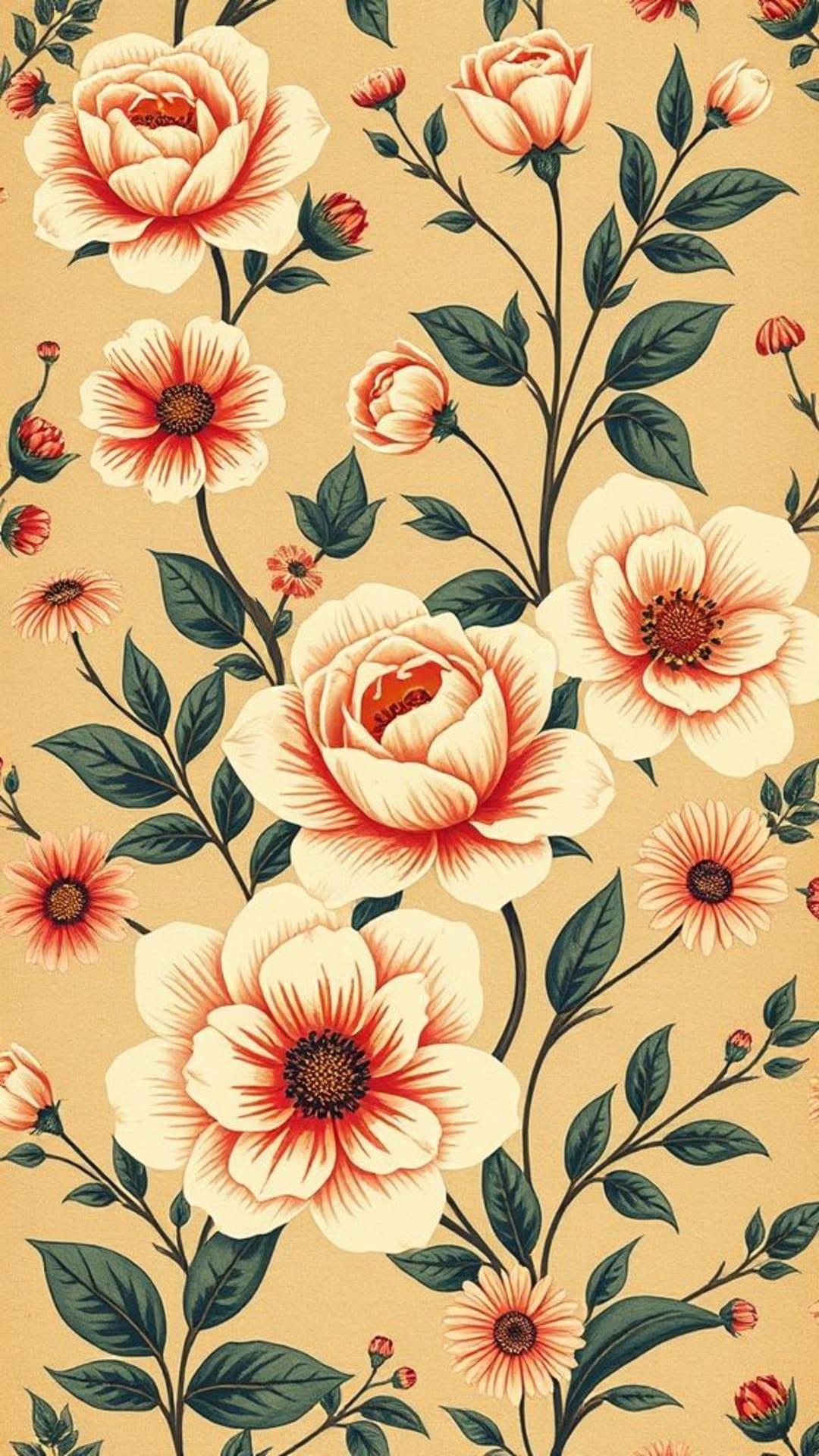 motivi floreali vintage eleganti ispirati al retrò; opere d'arte botaniche