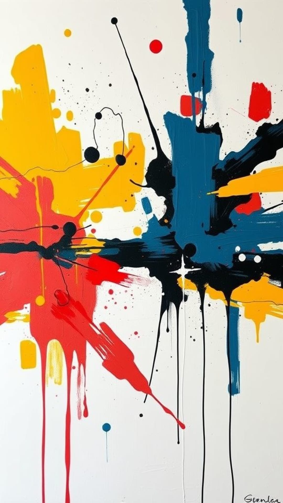 arte contemporanea spruzzi pennellate audaci pittura astratta espressiva
