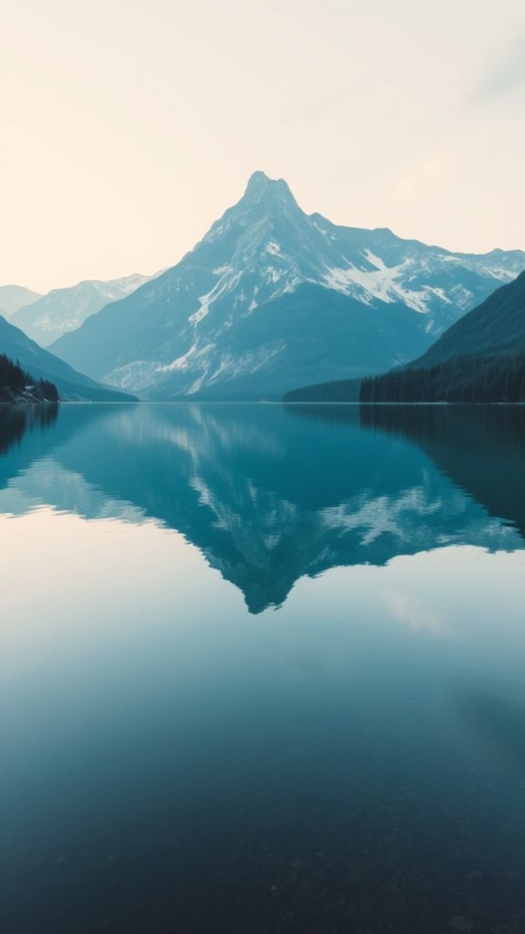riflessi di lago di montagna tranquilli sereni paesaggio naturale