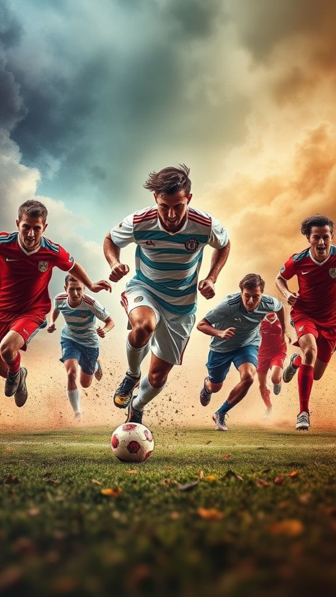 Momenti intensi di azione sportiva calcio football pallacanestro corsa atleti sport estremi movimento dinamico sfondo energetico