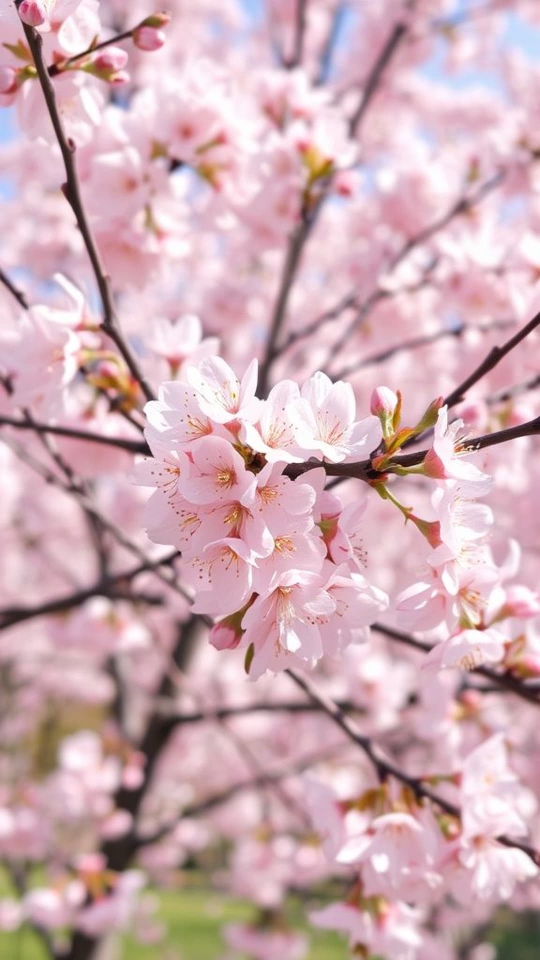 fioriture primaverili alberi di ciliegio petali delicati freschi gioiosi