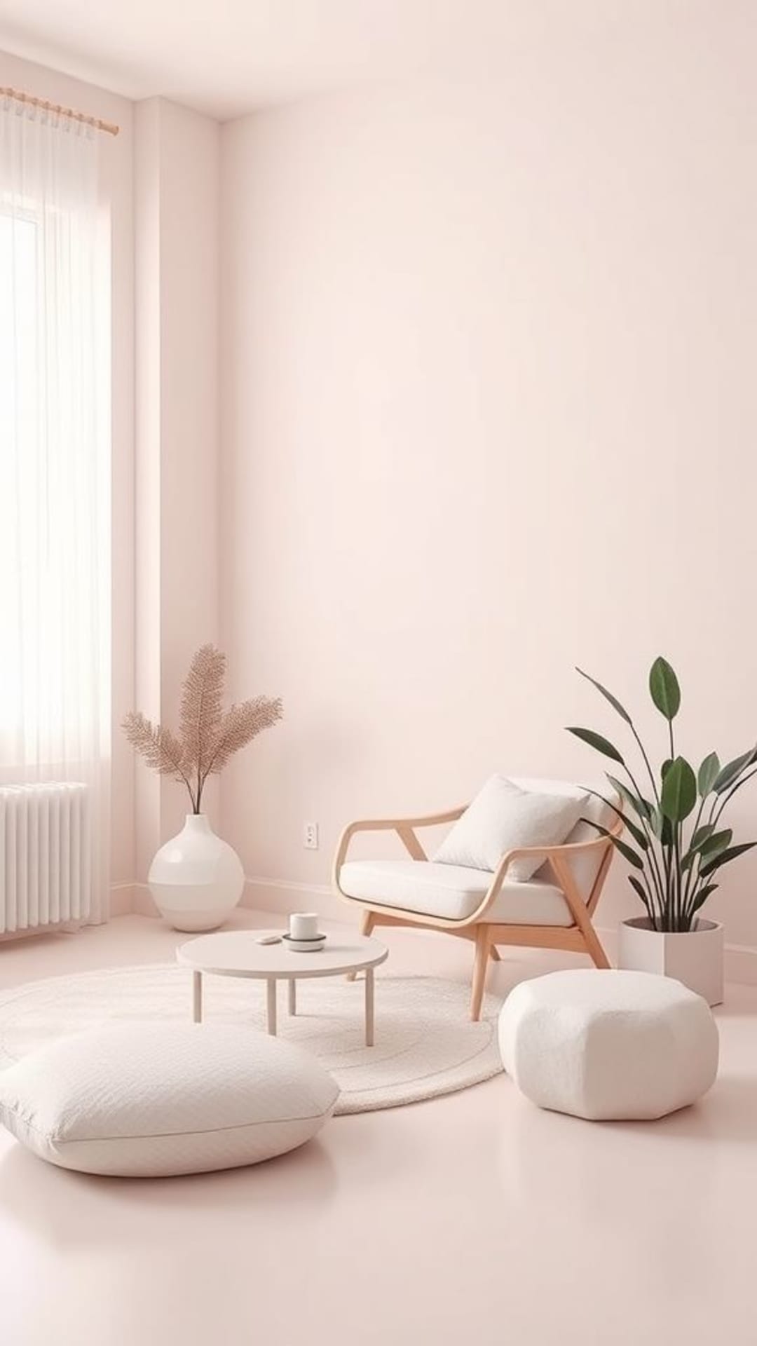 estetica minimalista tonalità pastello forme geometriche moderne linee pulite texture morbide atmosfera rilassante
