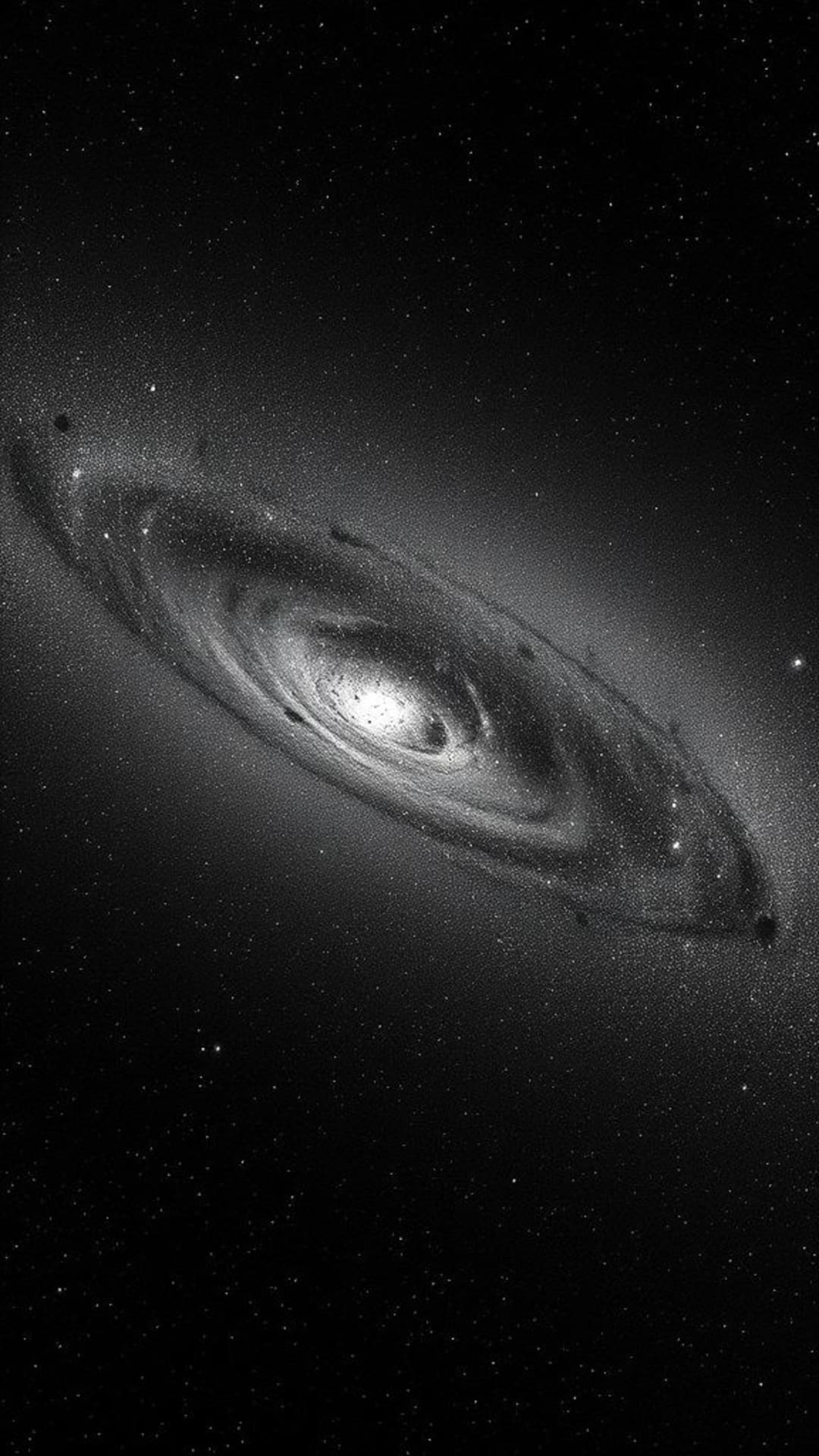 galassia starfield spazio profondo universo bianco e nero contrasto minimalista fantascienza cosmico sfondo