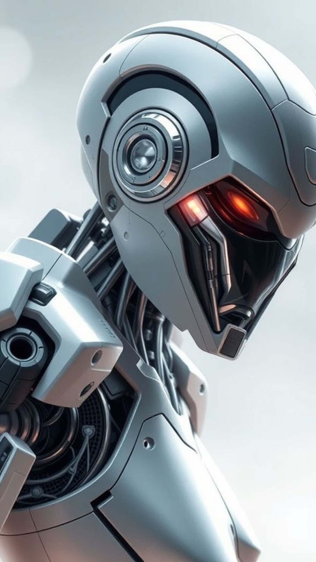 Robot di fantascienza, androidi, tecnologia avanzata, macchinari futuristici, design metallici eleganti