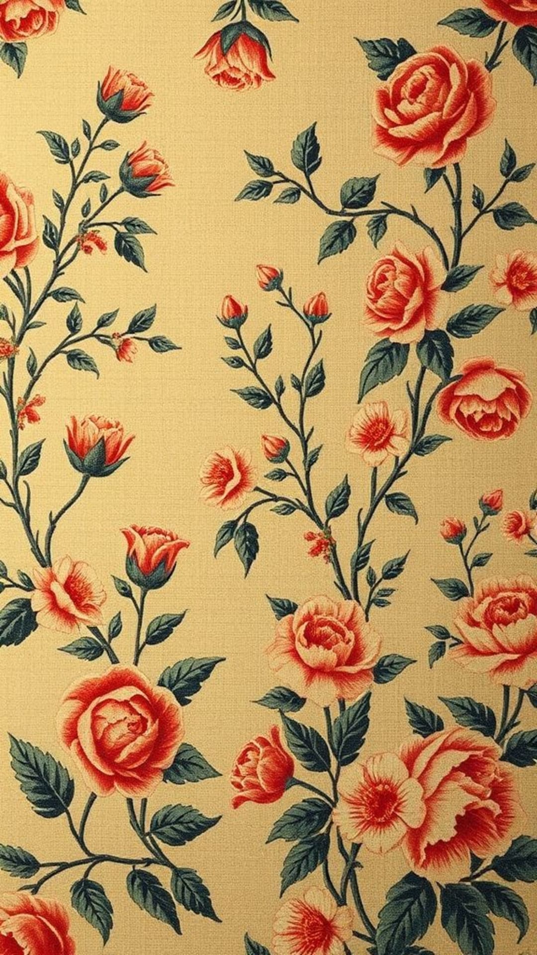 estetica tappezzeria floreale vintage