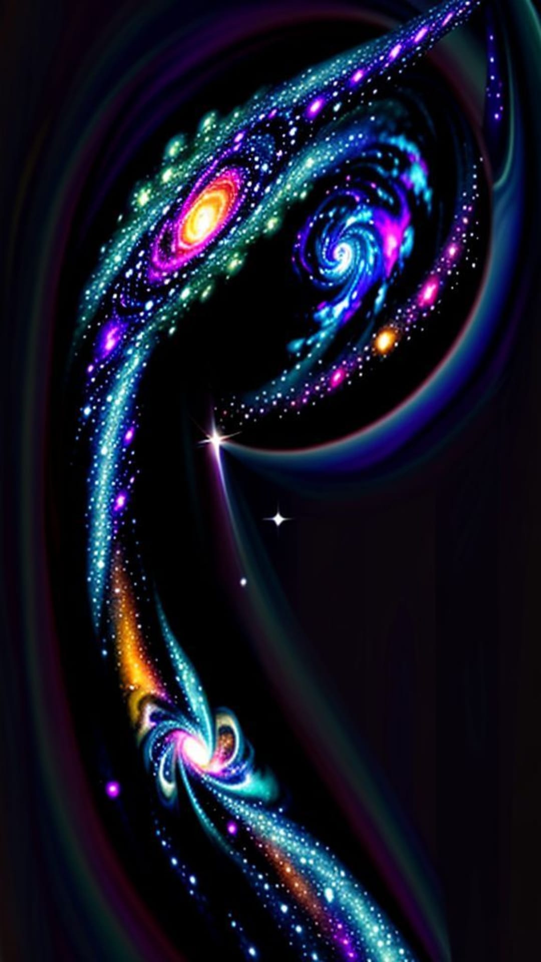 vortice galassia cosmica colori vibranti