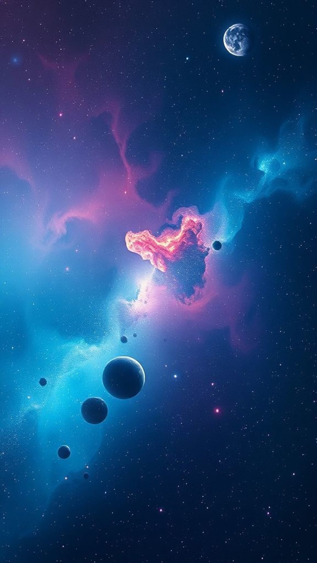 spazio nebulosa tonalità ricche