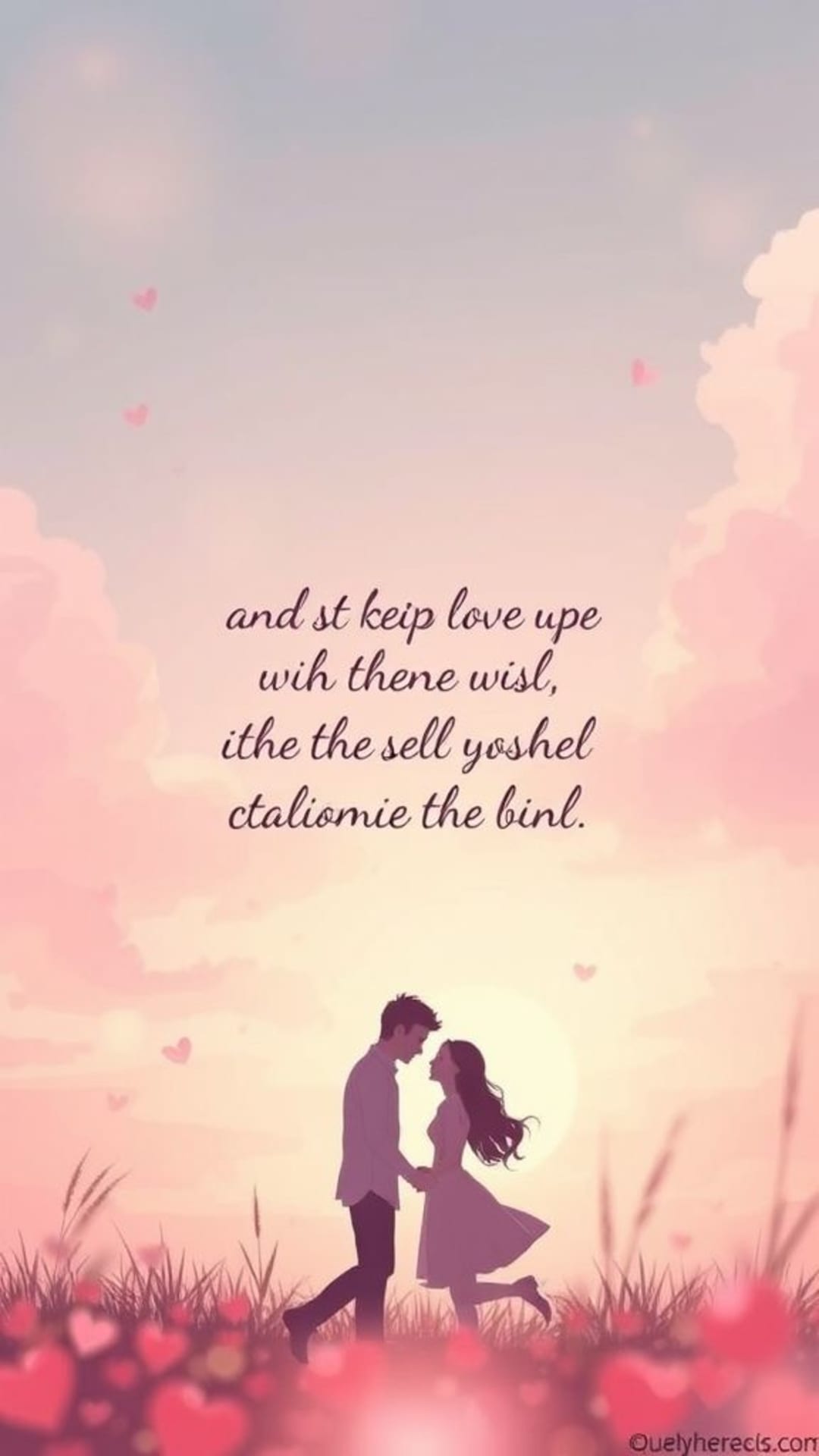 Temi romantici colori pastello tenui citazioni d'amore sfondi sognanti scene di coppia momenti teneri