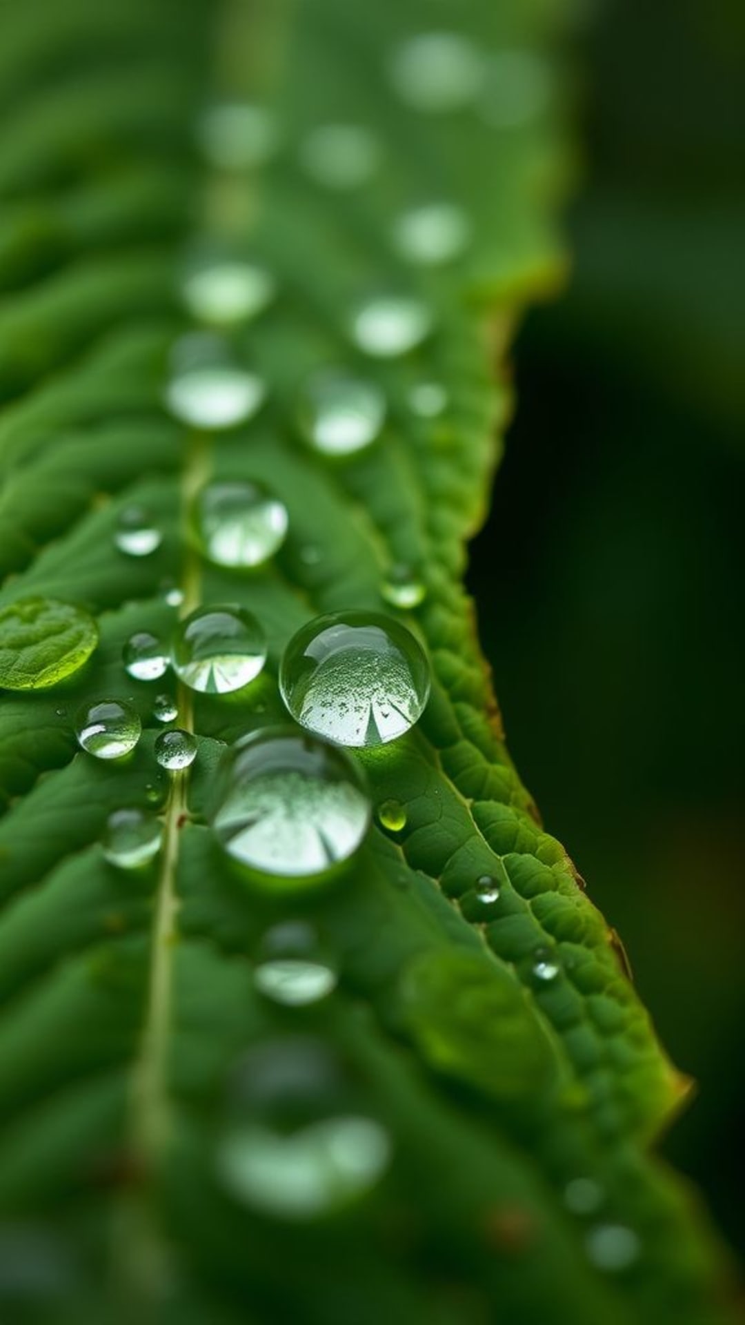 macro natura di piante foglie gocce ravvicinato
