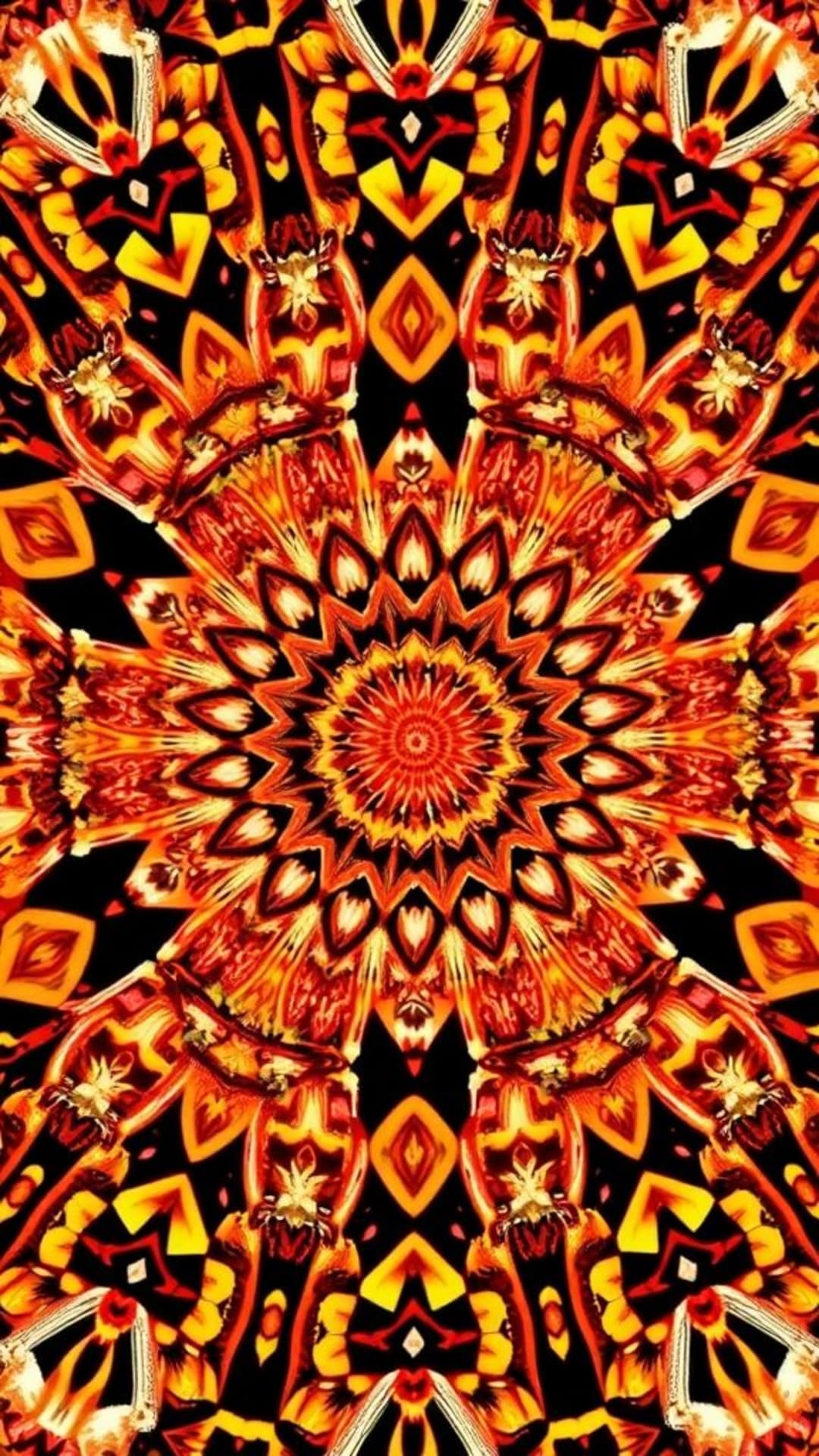 motivo mandala caleidoscopico intricatamente simmetrico