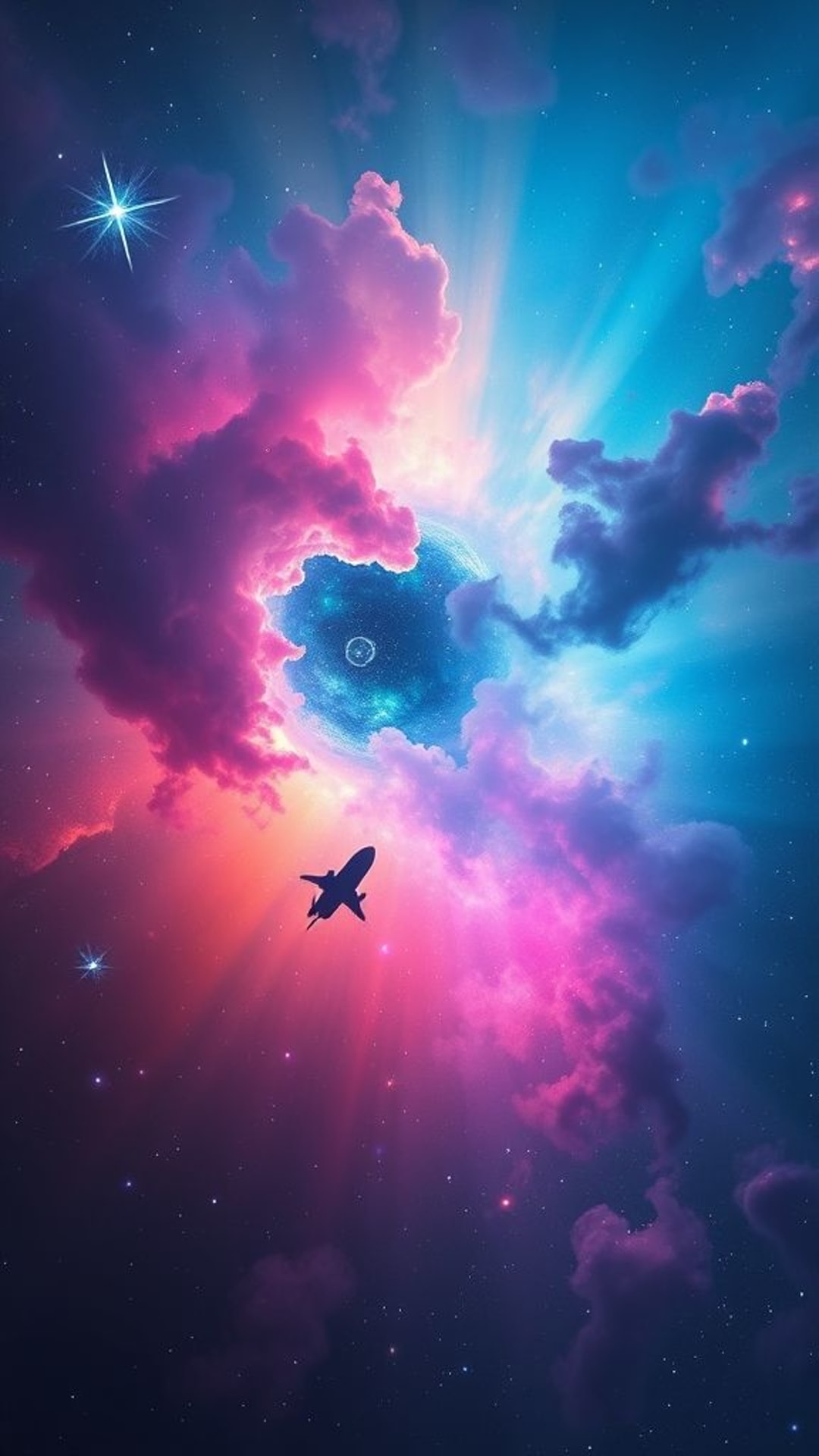 nebulosa spaziale nuvole cosmiche colorate