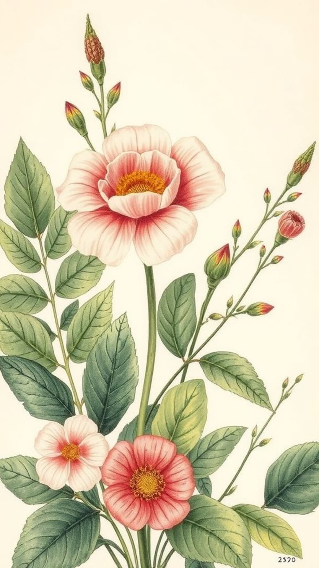 Illustrazioni botaniche schizzi floreali dettagliati rigogliosa vegetazione scienza botanica stampe botaniche vintage storia naturale stile elegante classico