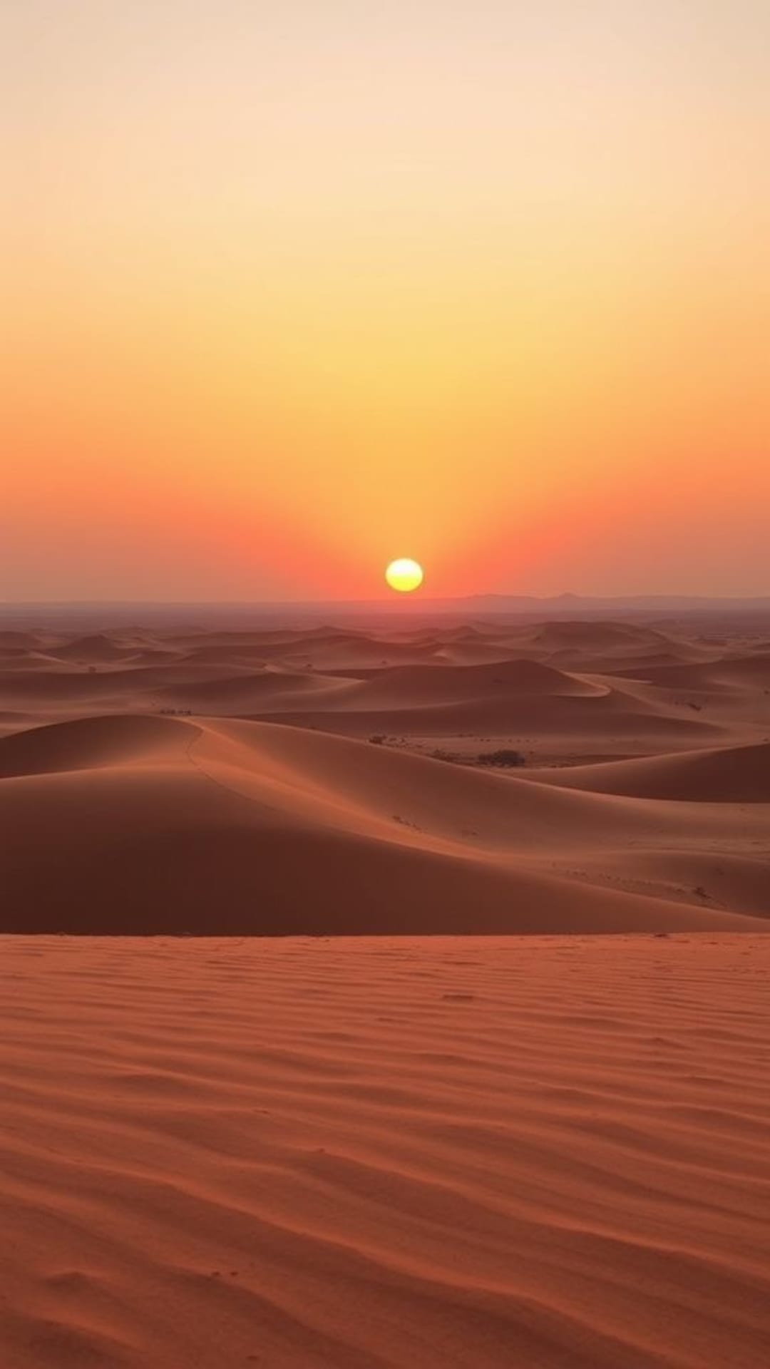 dune del deserto paesaggio arido tramonto sfumature calde superficie colorata spazio aperto vasto bellezza aspra estetica rustica ispirata armonia naturale
