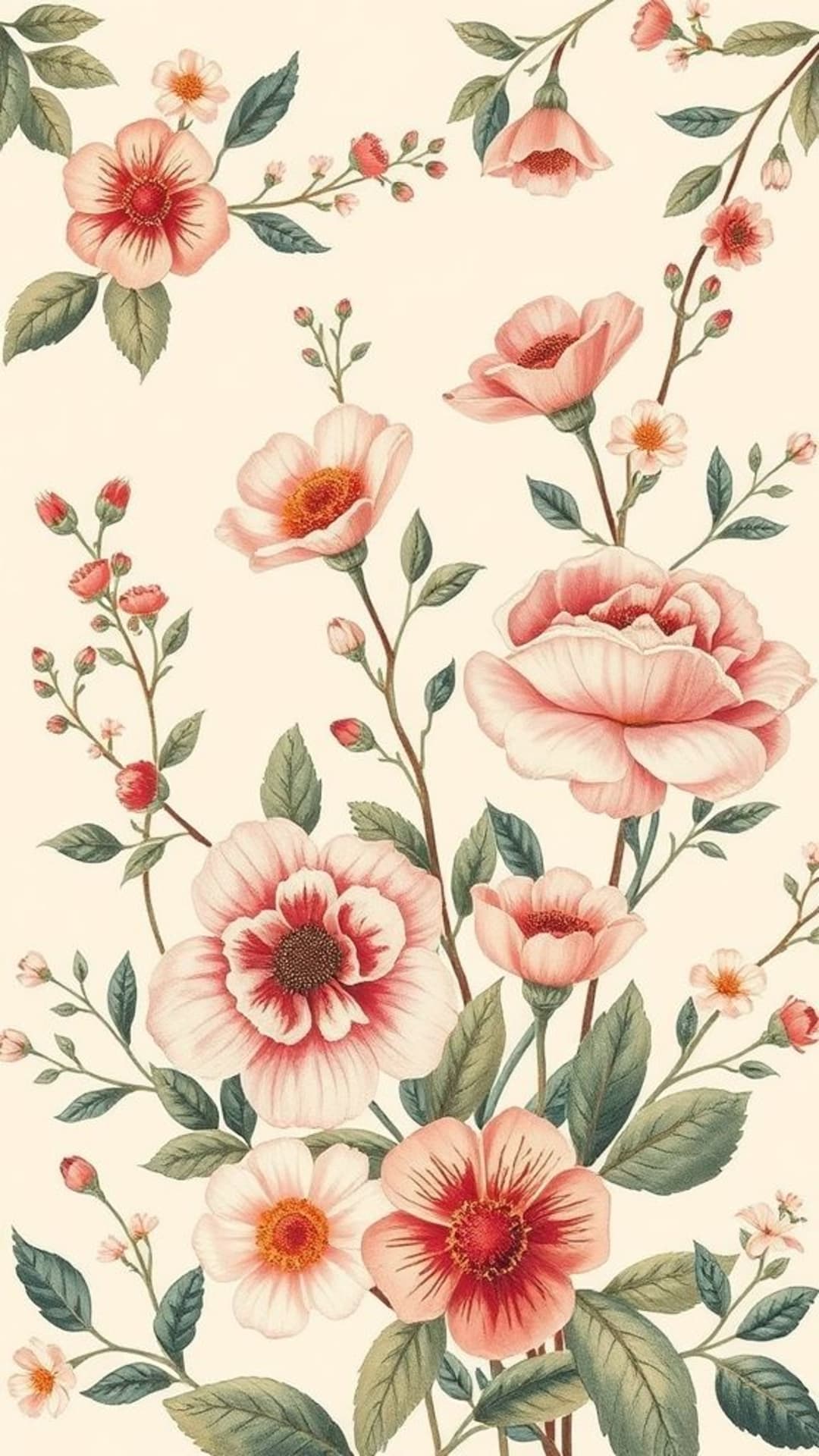 motivi floreali arte botanica vintage illustrazioni botaniche disegni delicati di fiori estetica femminile elegante