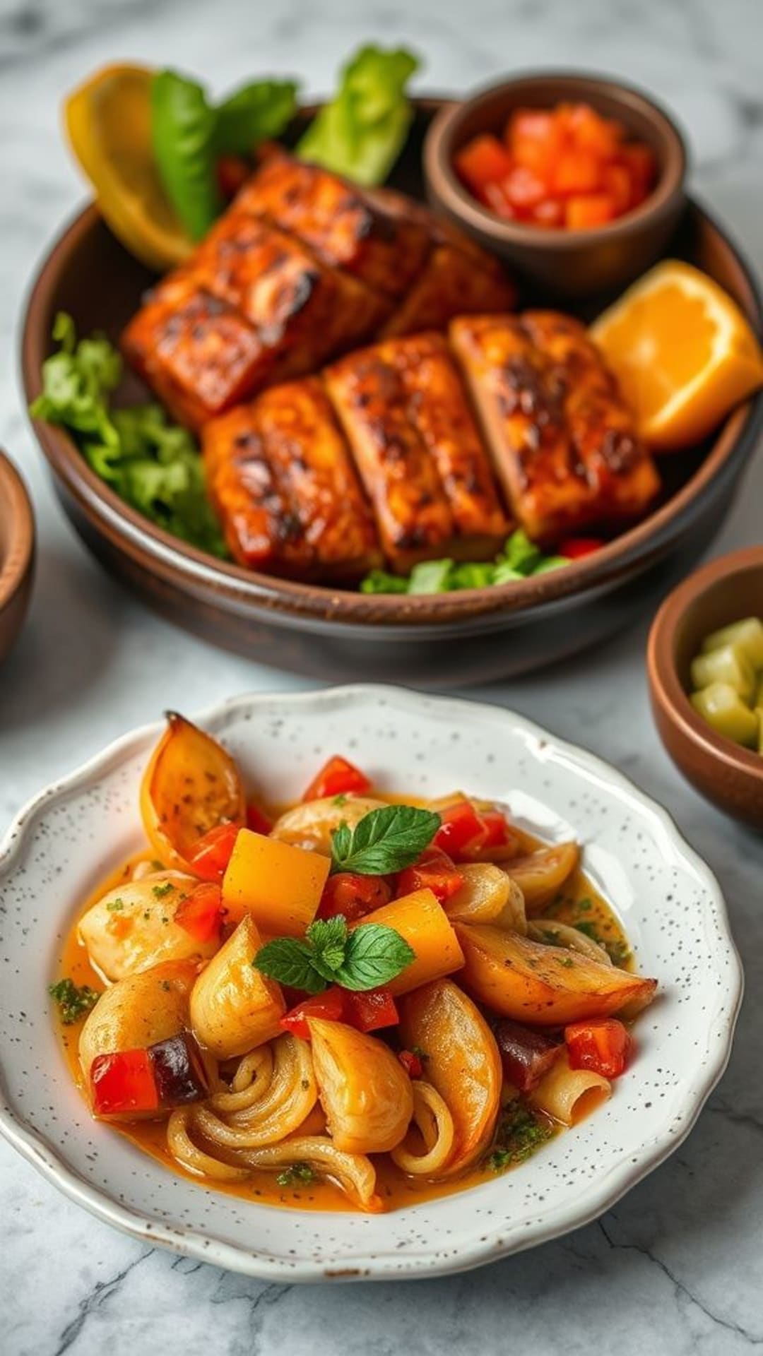 cibo delizioso cucina arti culinarie piatti gustosi dolci che fanno venire l'acquolina in bocca fotografia di cibo vivace pasti gourmet snack salutari consistenze appetitose sapori saporiti