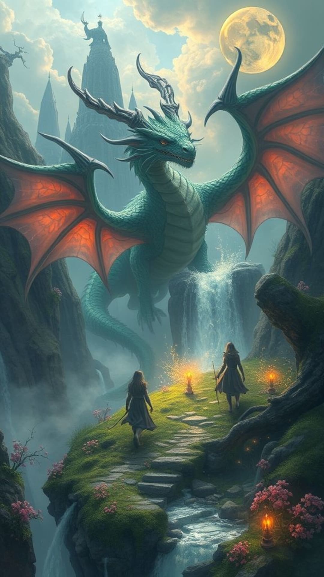 mondi fantastici creature mitiche draghi fate terre incantate magiche incantate sovrannaturali