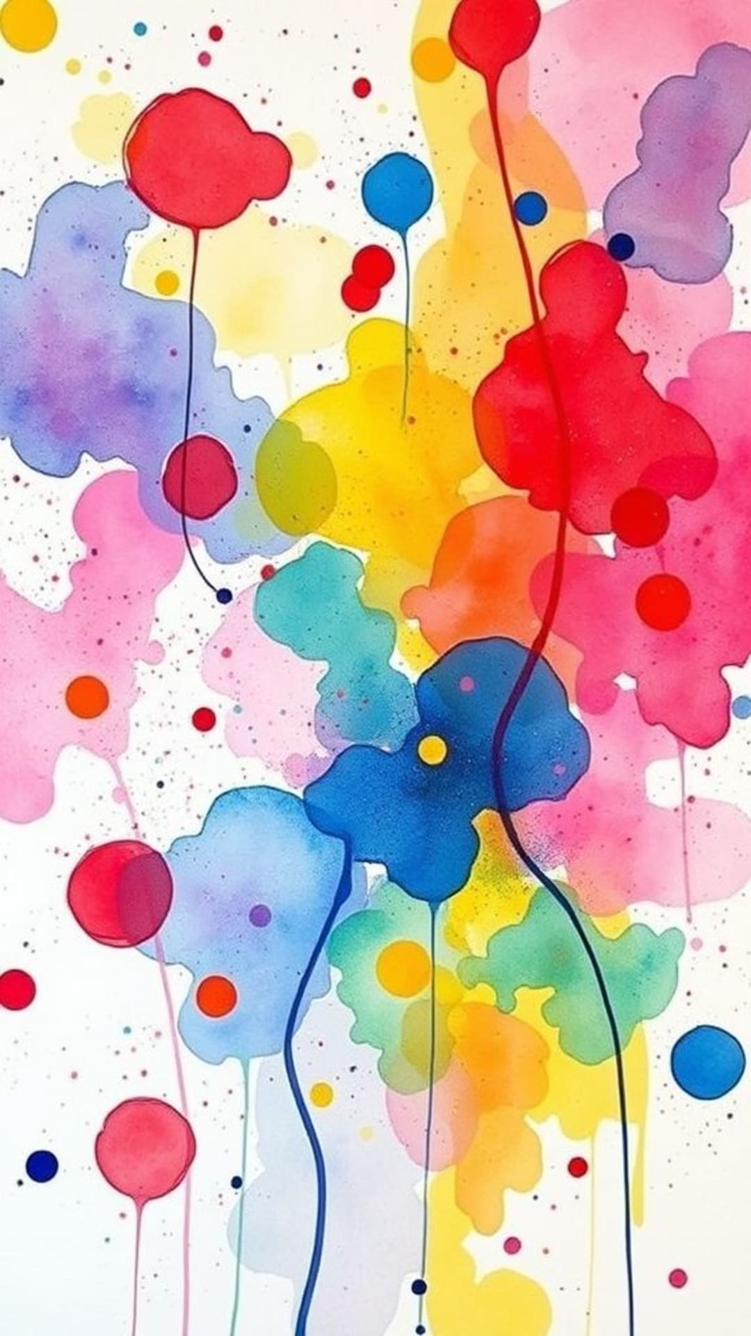 schizzi di acquerello astratti tonalità vivaci creatività forma libera artistico sperimentale colorato