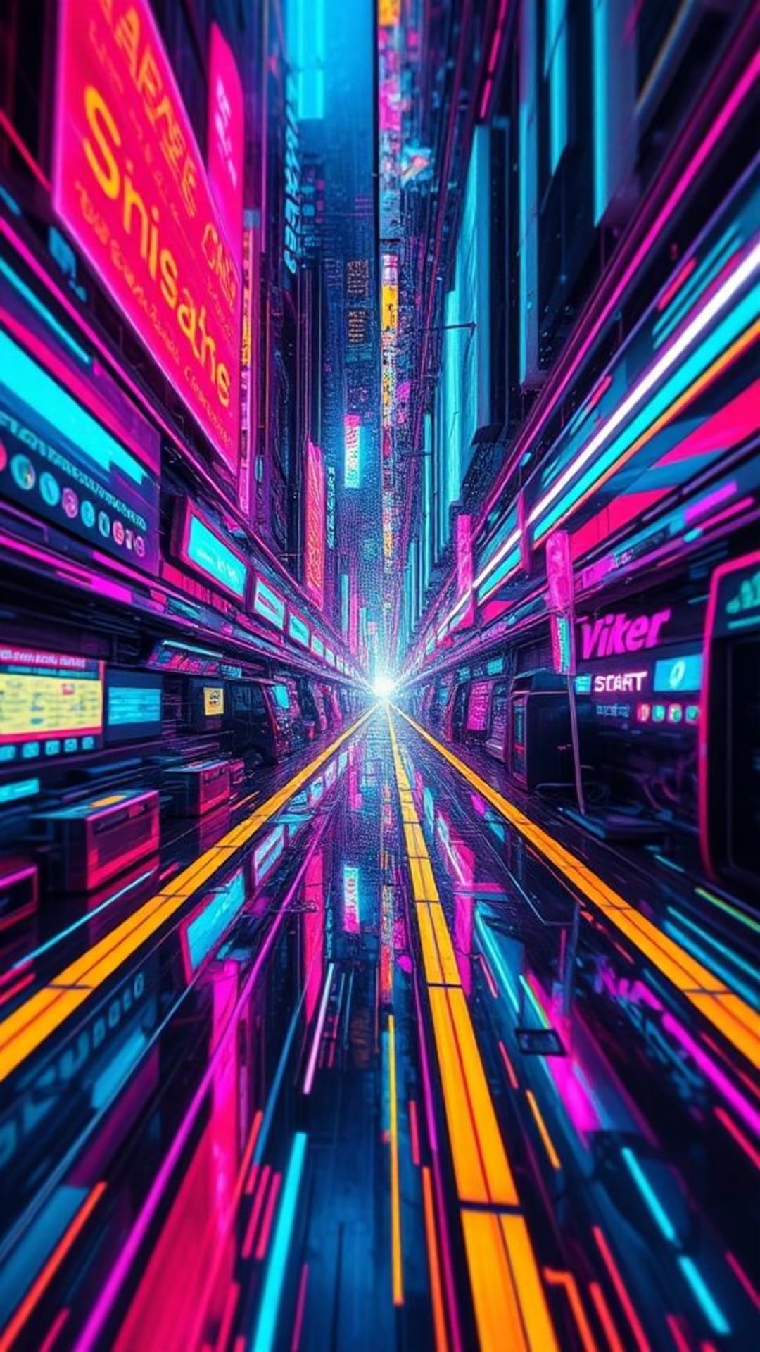 arte glitch digitale distorsioni vibranti estetica futuristica cyberpunk alta tecnologia audace visivamente imponente