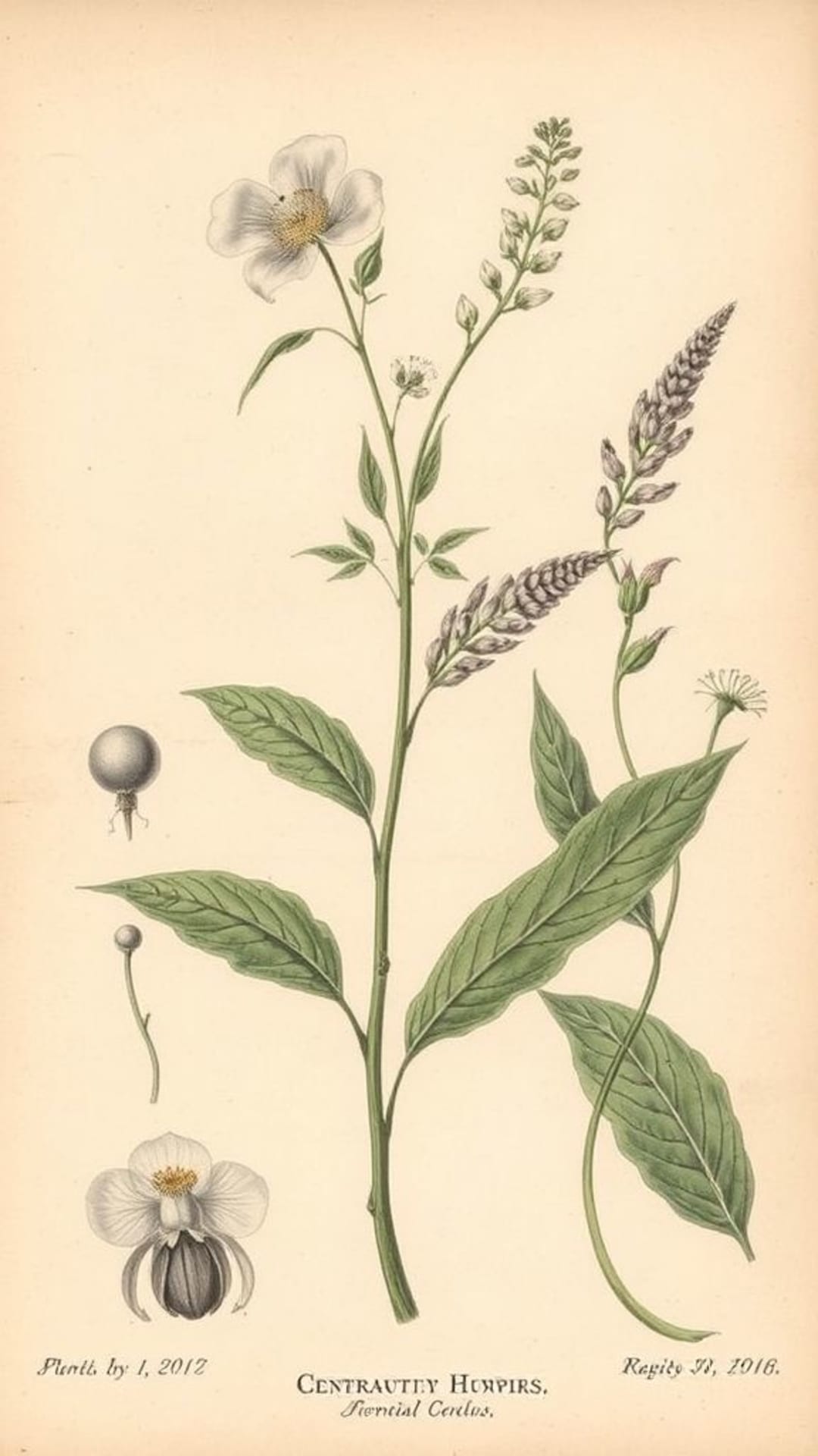 Illustrazioni botaniche vintage studi dettagliati di piante arte incisa stile scientifico classico