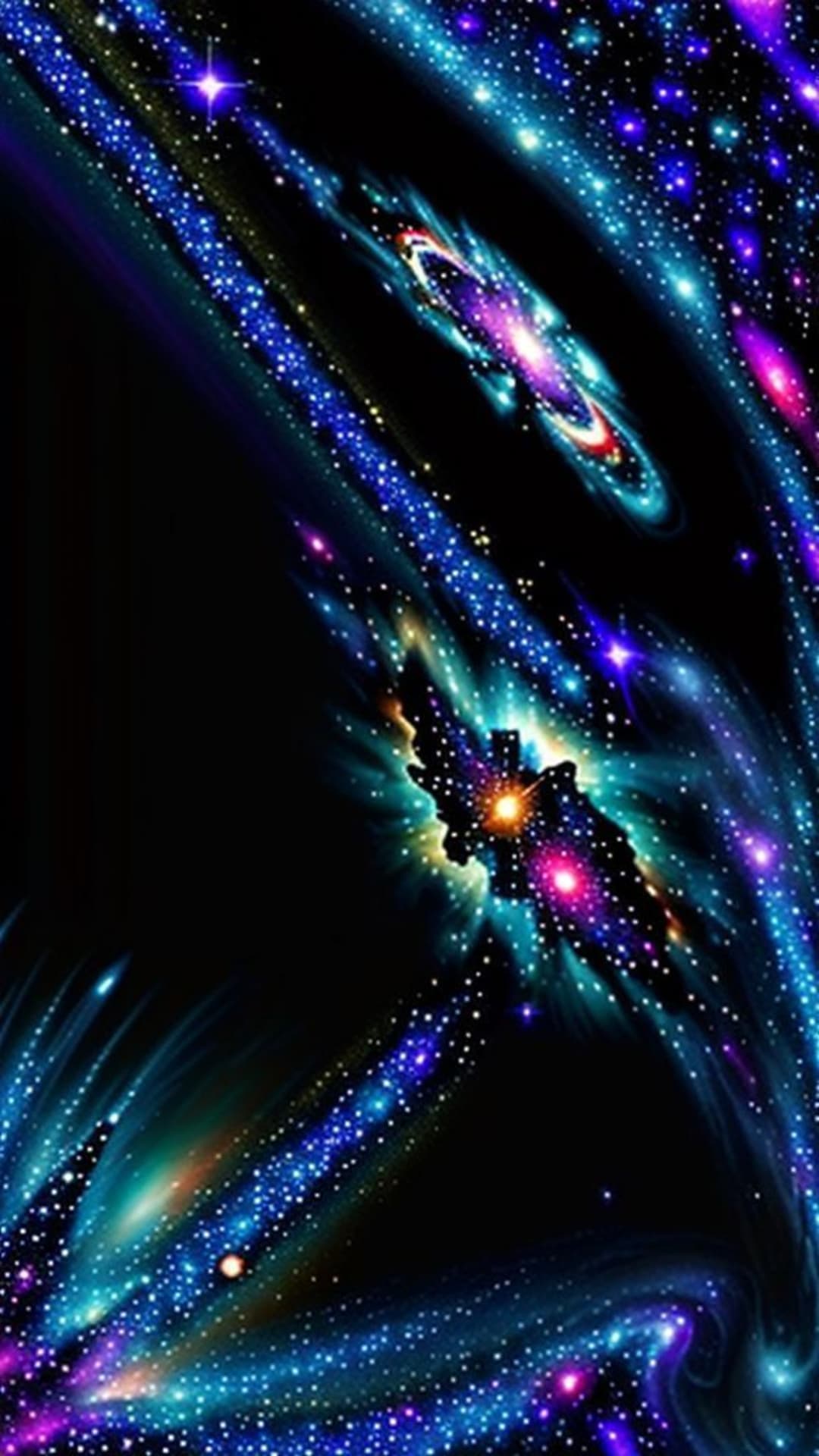 galassia cosmica campo stellare spazio profondo nebulosa colori vividi universo esplorazione sfondo celestiale
