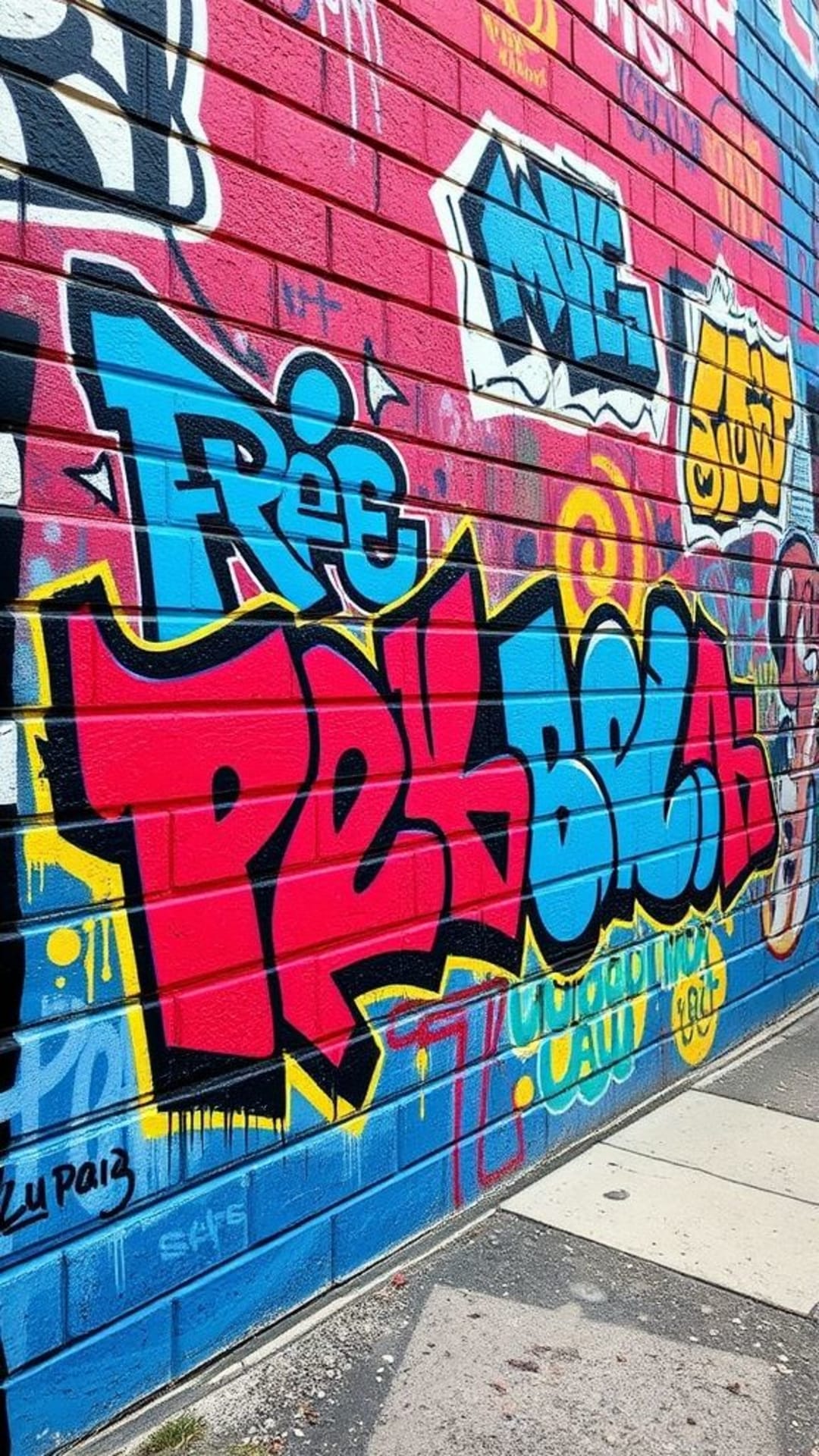 arte di strada urbana graffiti colori audaci design audace atmosfera ribelle sfondo