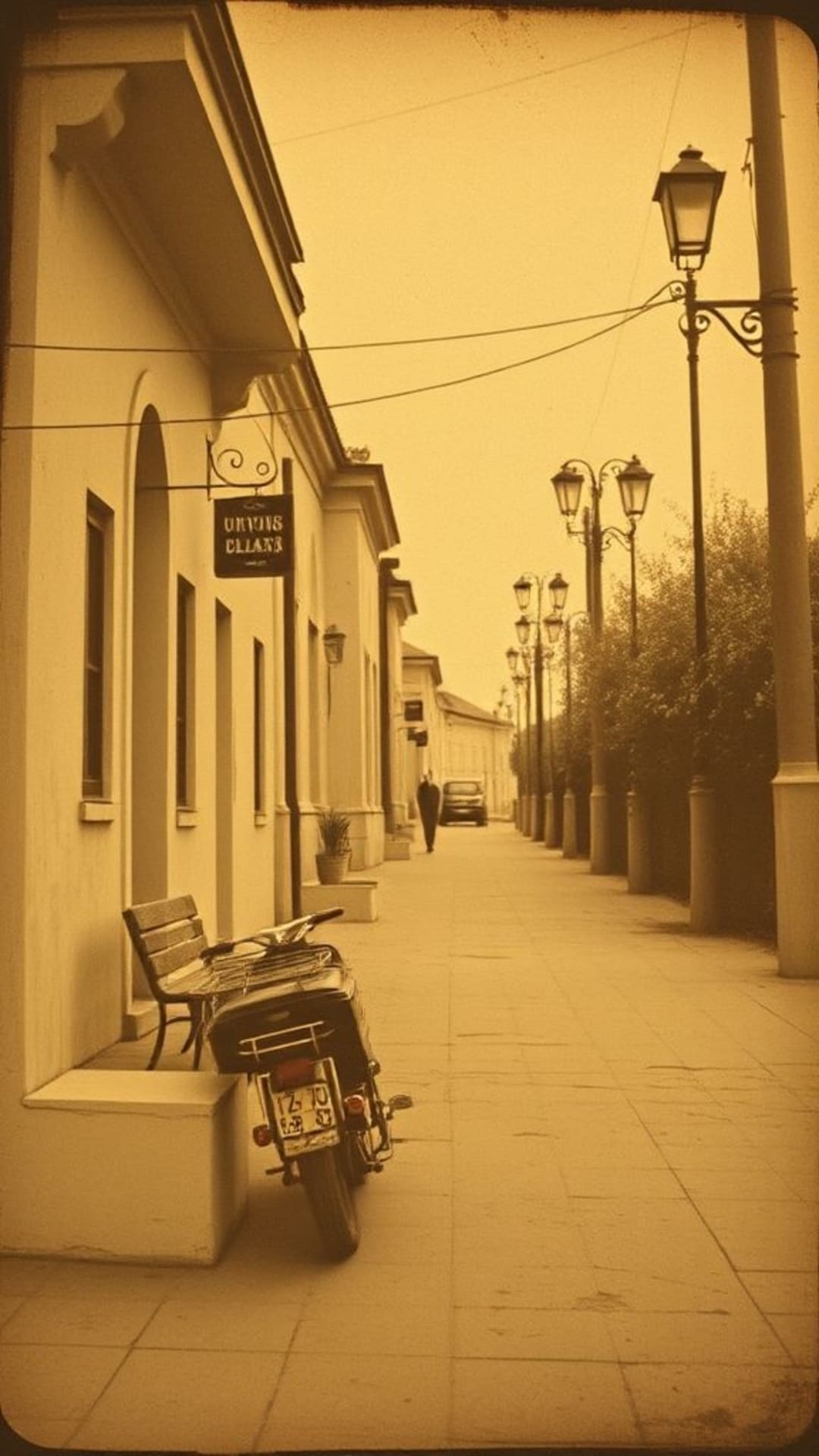 fotografia in sepia vintage macchina fotografica vecchia estetica storica classica sfondo