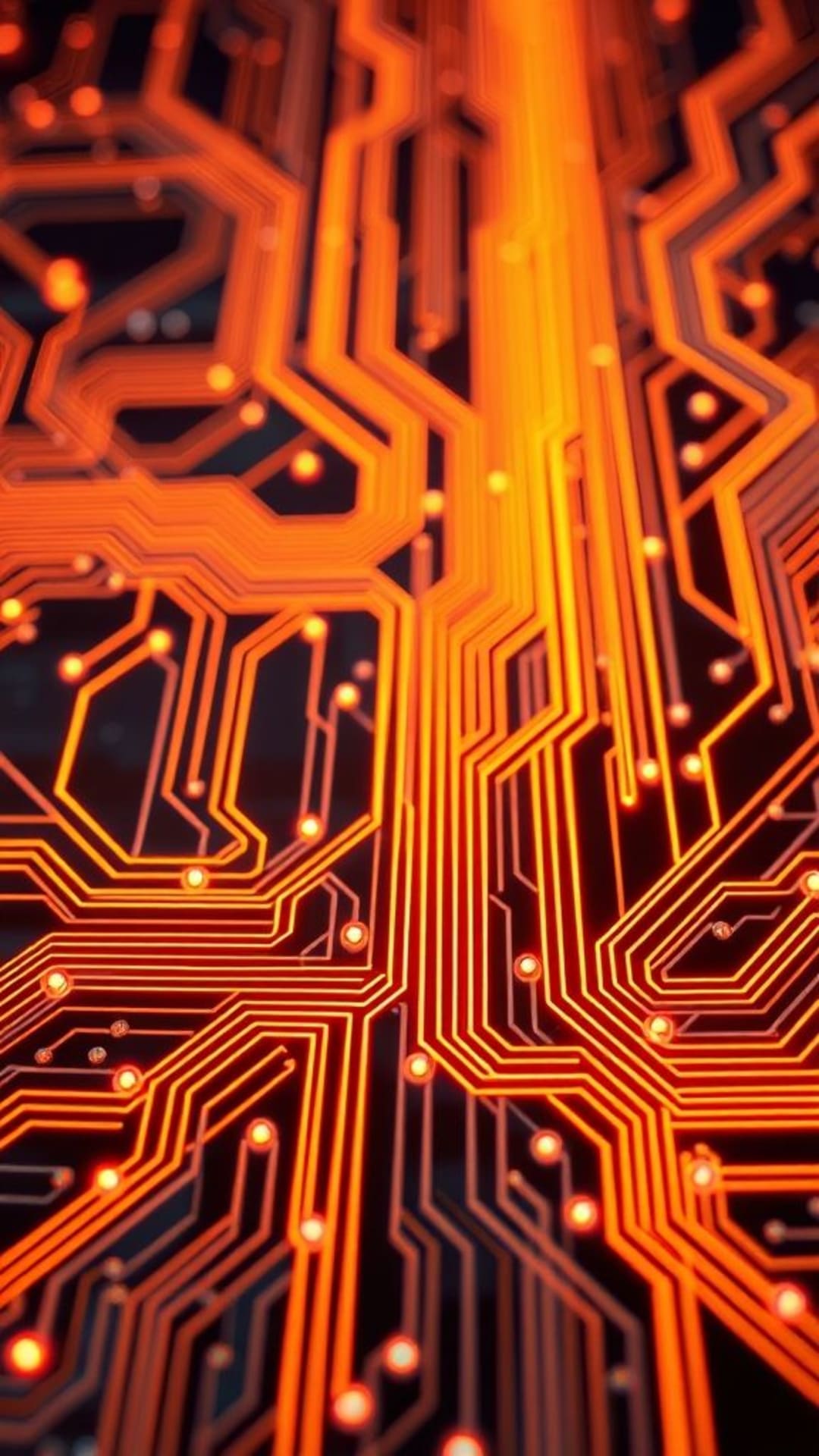 scheda circuito elettrico hardware tecnologico moderno linee neon innovazione digitale sfondo
