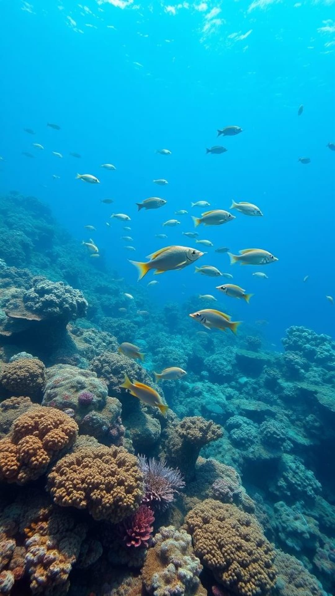barriere coralline sottomarine pesci tropicali vita marina vivace