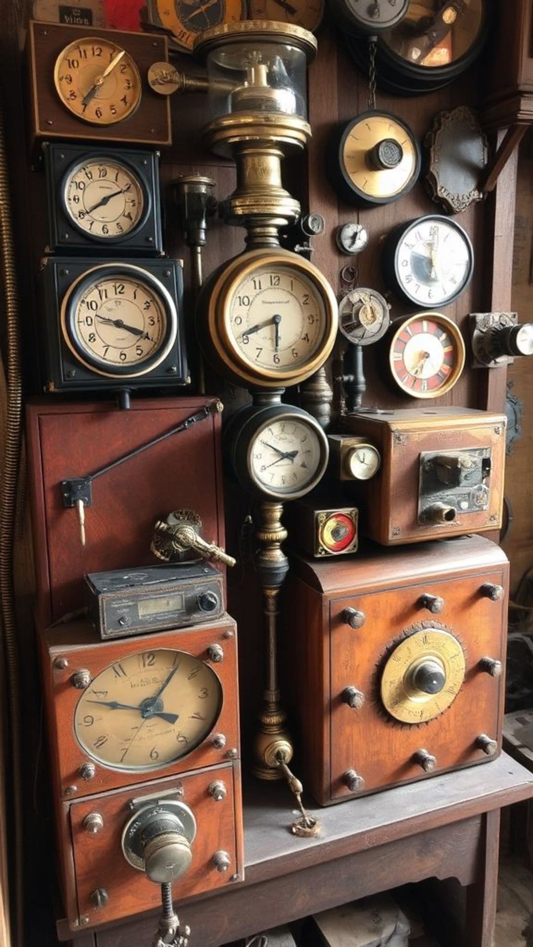 Gadget e macchinari vintage steampunk