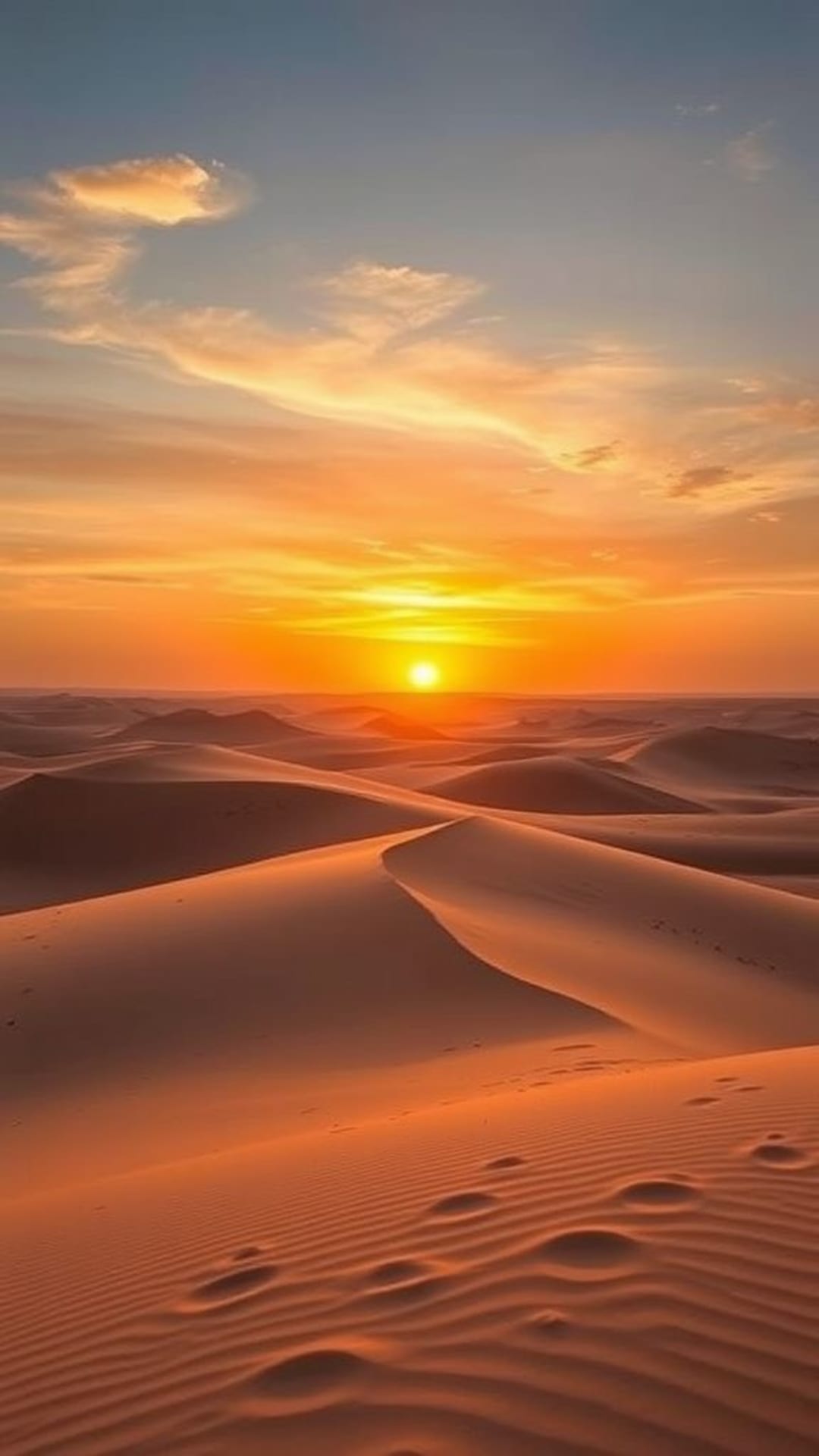 Dune deserte serene all’alba