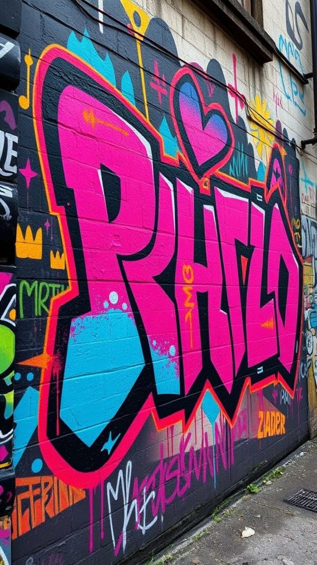 graffiti artistico vernice spray muro urbano arte di strada colori vivaci audaci ribelli creativo stile di strada