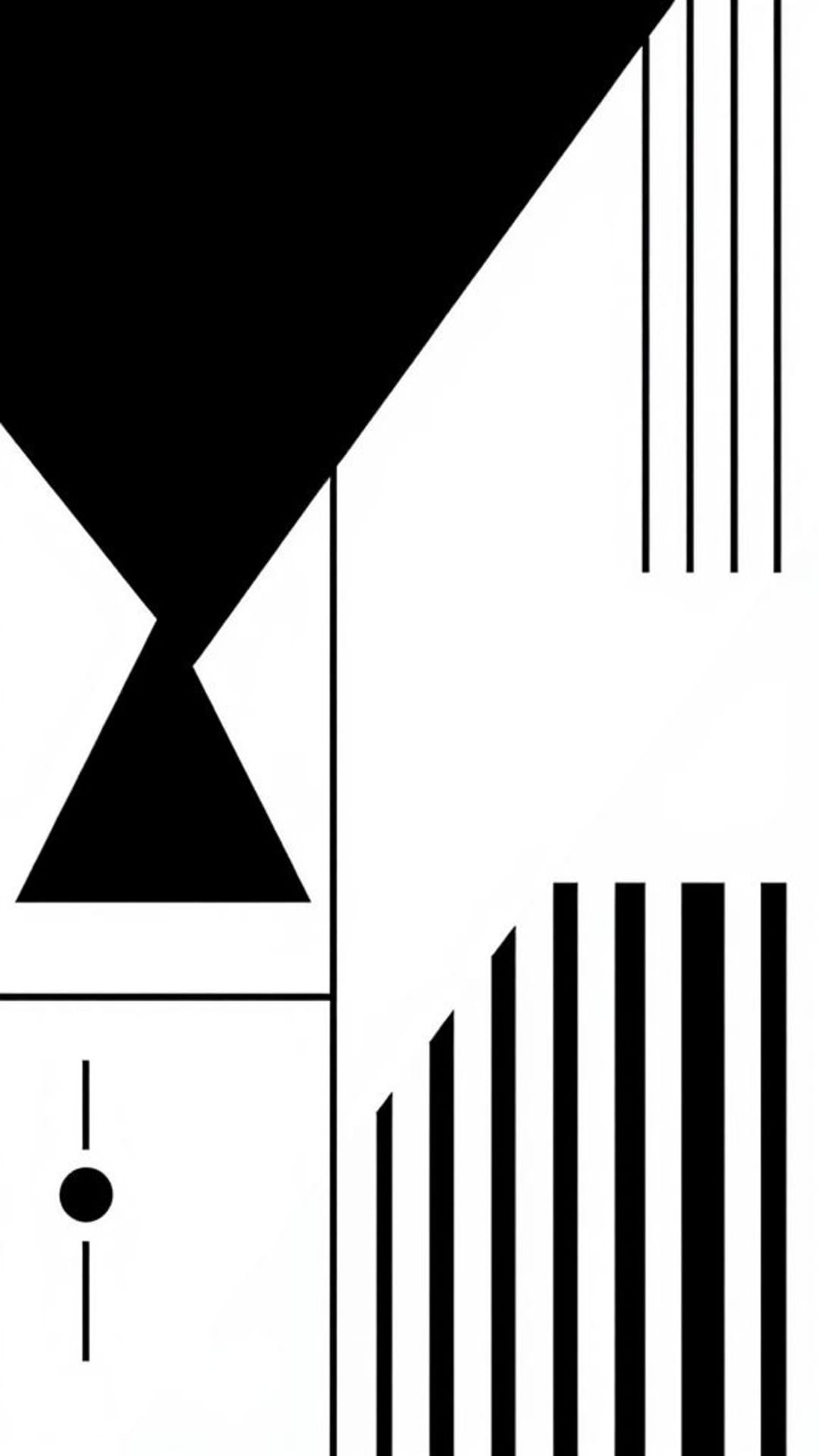 Minimalista nero bianco forme geometriche linee motivi estetica moderna elegante