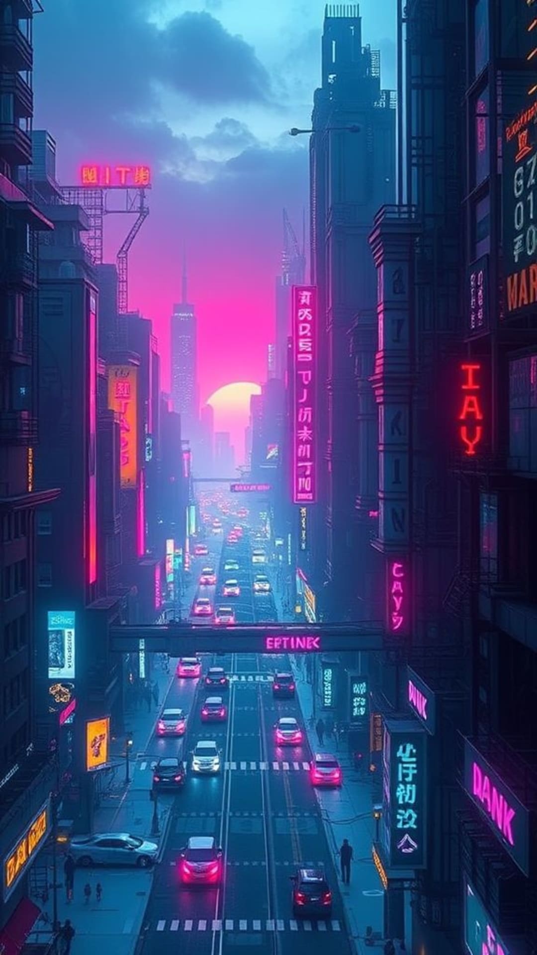 paesaggi urbani futuristici cyberpunk luci al neon distopici tecnologia iconiche
