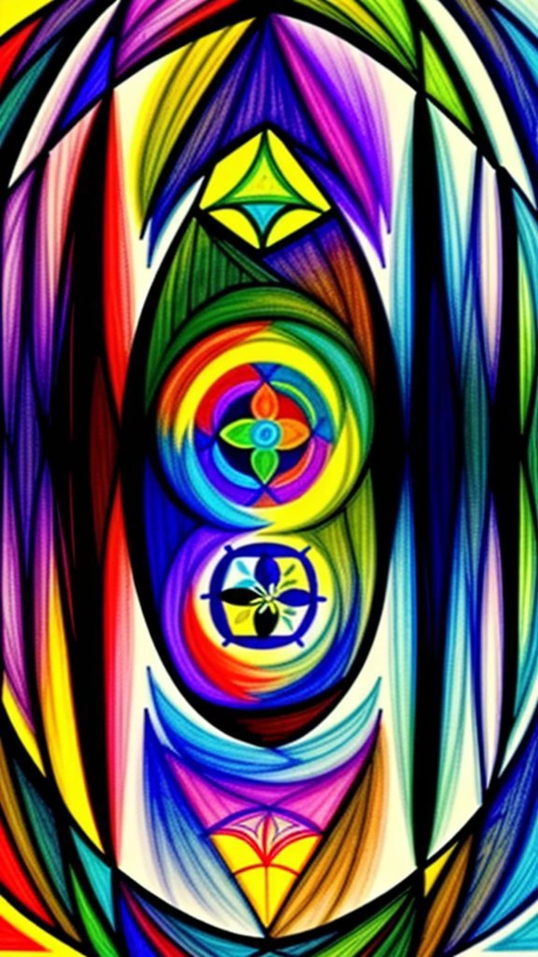 mandala geometrico colorato con motivi simmetrici disegni spirituali calmanti