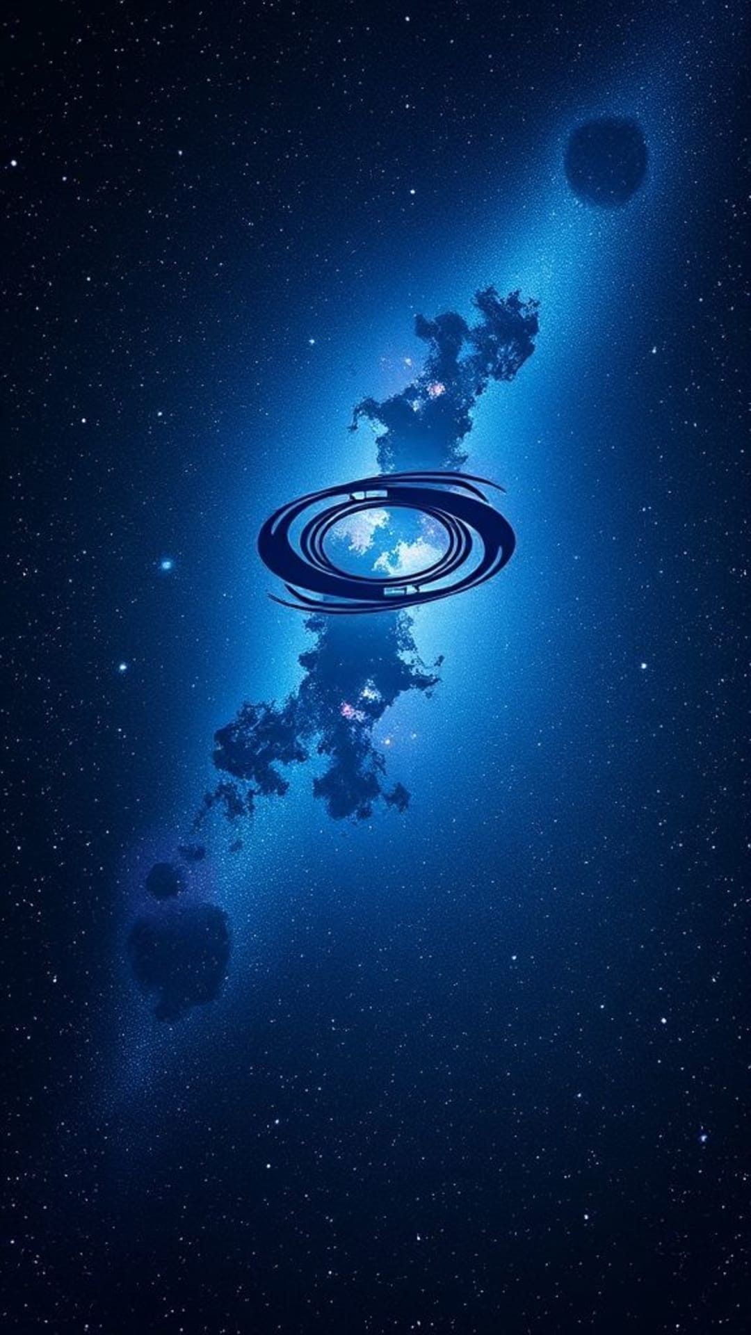 Spazio galassia stelle cosmico nebulosa blu profondo
