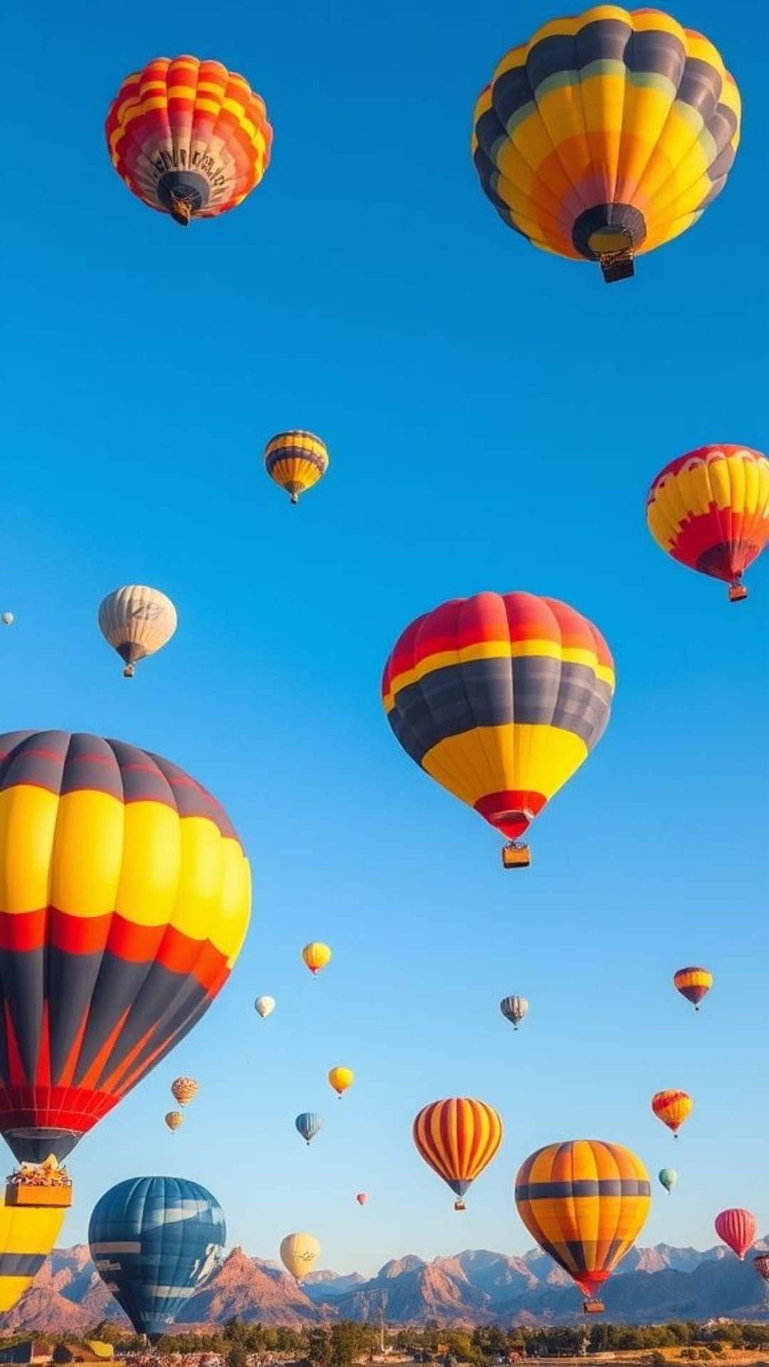 balloons aria calda colorato scenico cielo avventura edificante allegro festoso