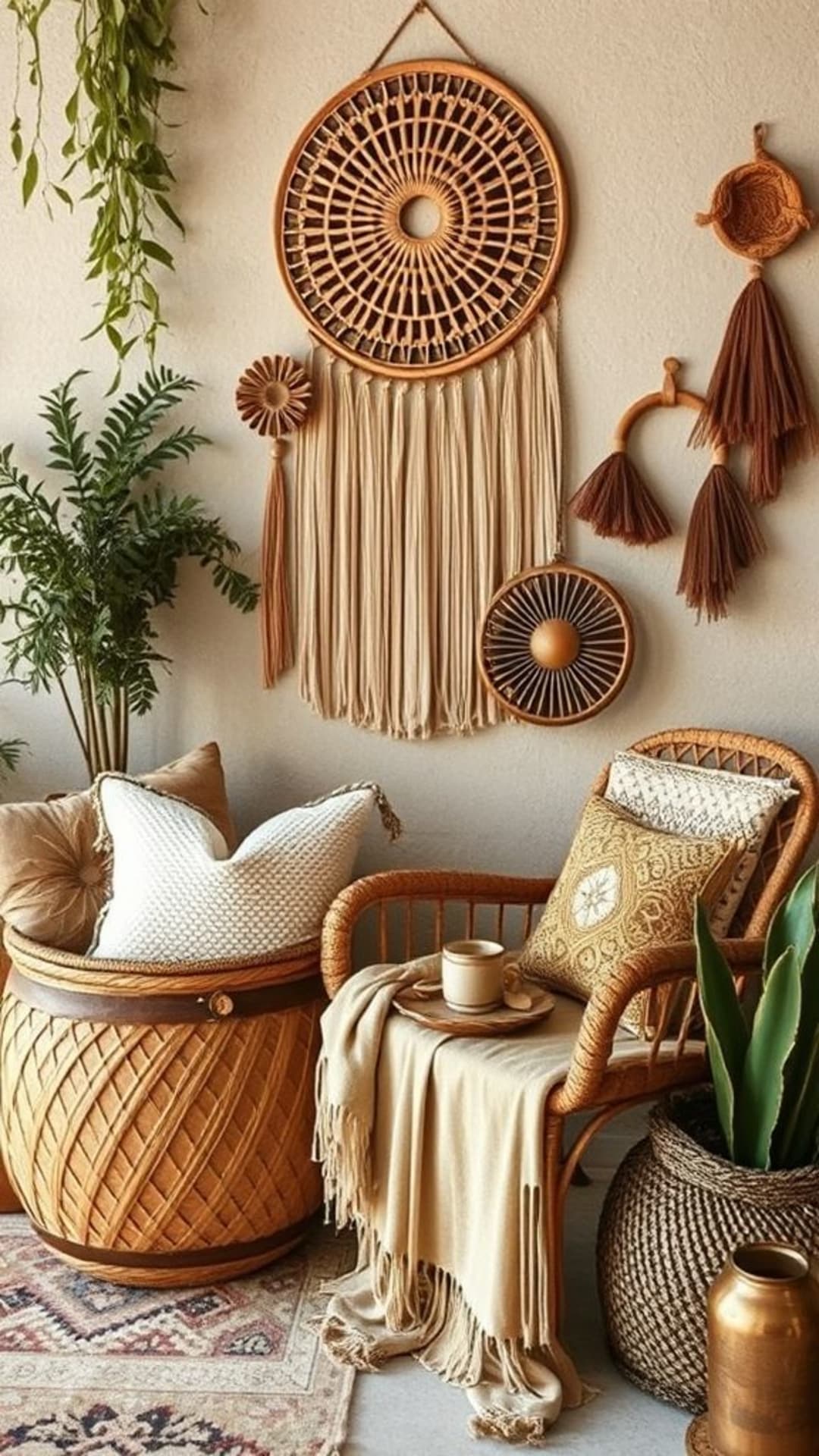 Toni terrosi boho chic motivi naturali