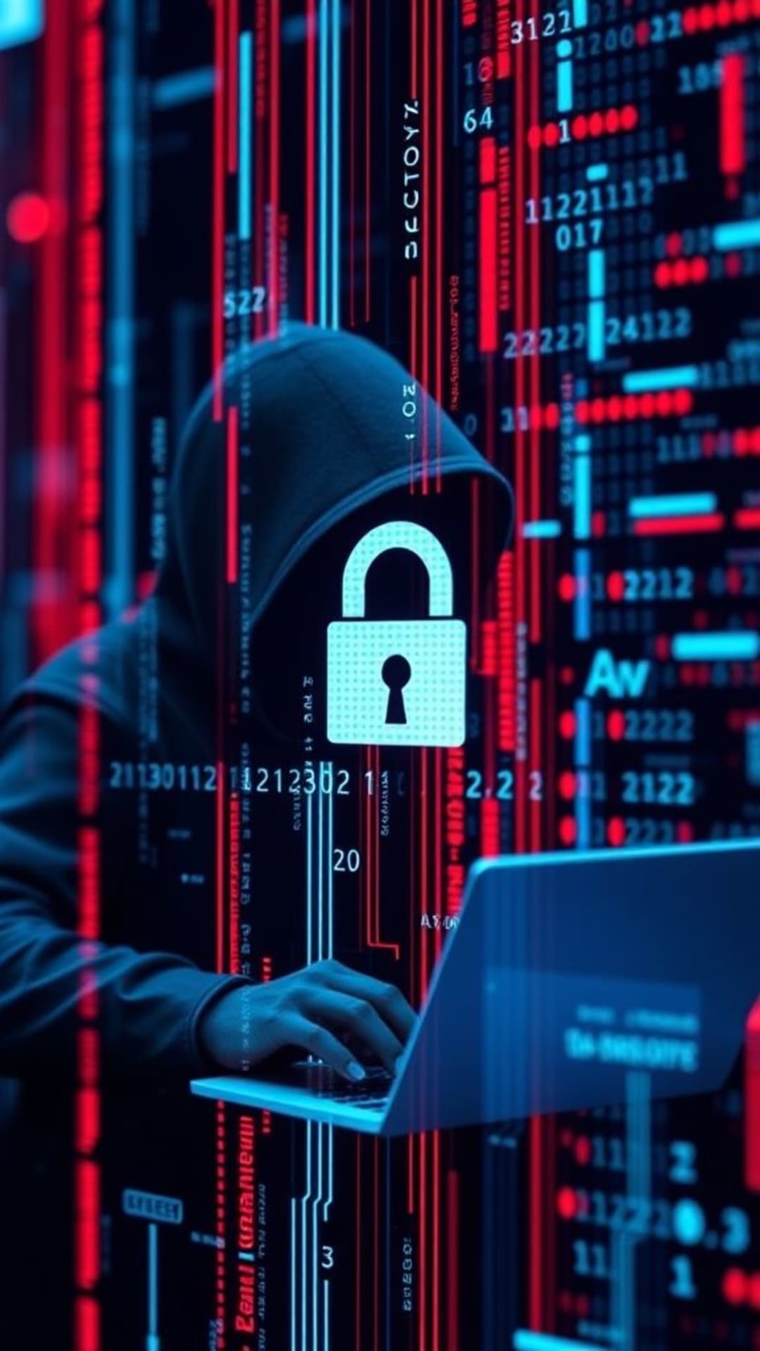 Tecnologia di cybersicurezza codice digitale crittografato