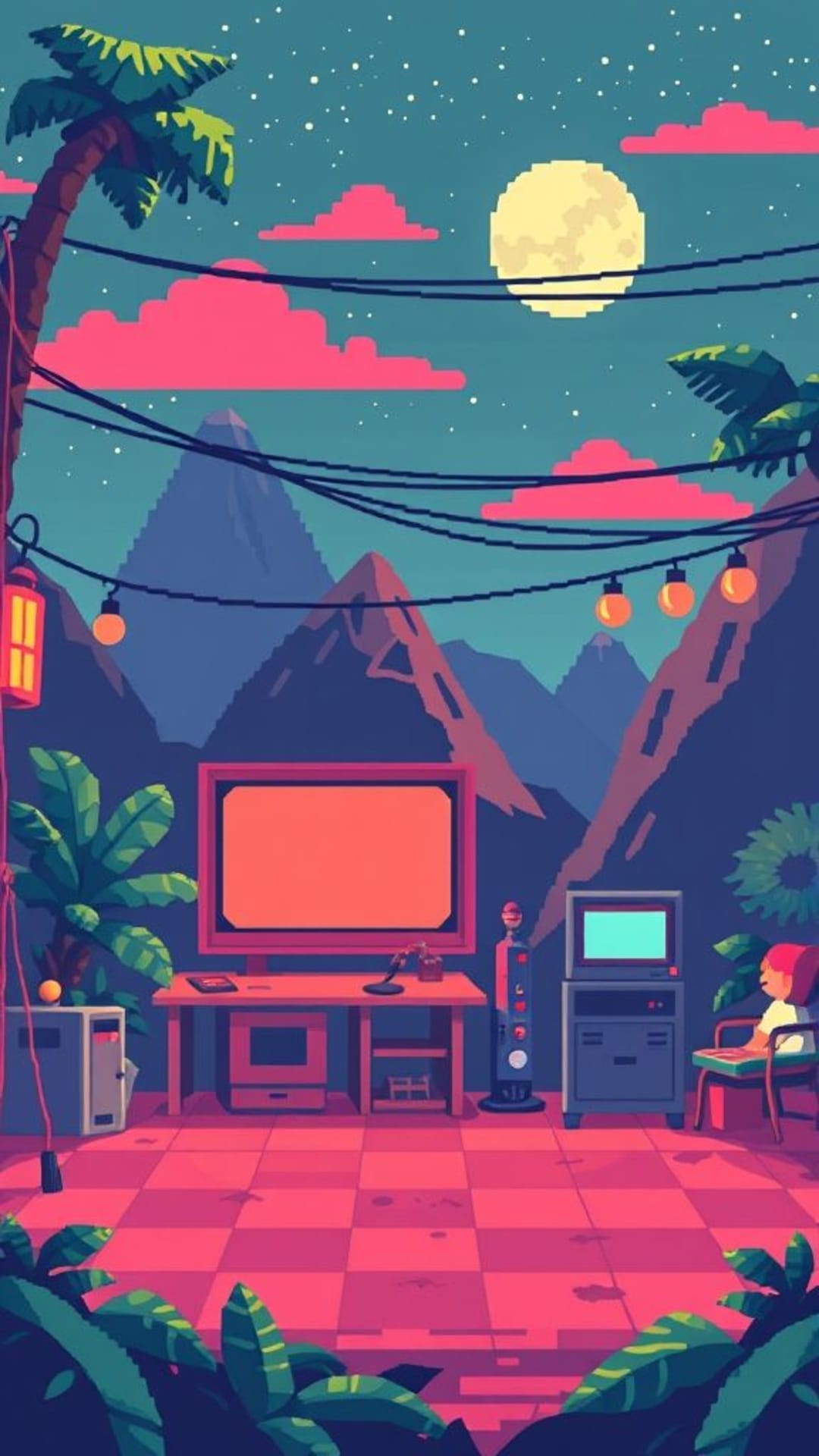 Sensazione nostalgica di videogioco in stile pixel art rétro