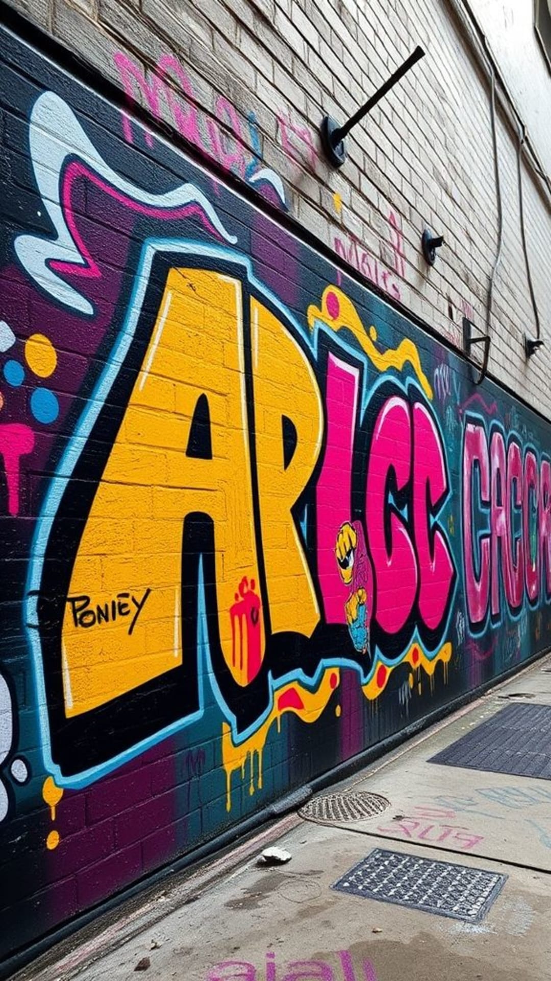 arte di strada urbana graffiti murales audaci colorati spray evasivi artistici espressivi cultura di strada