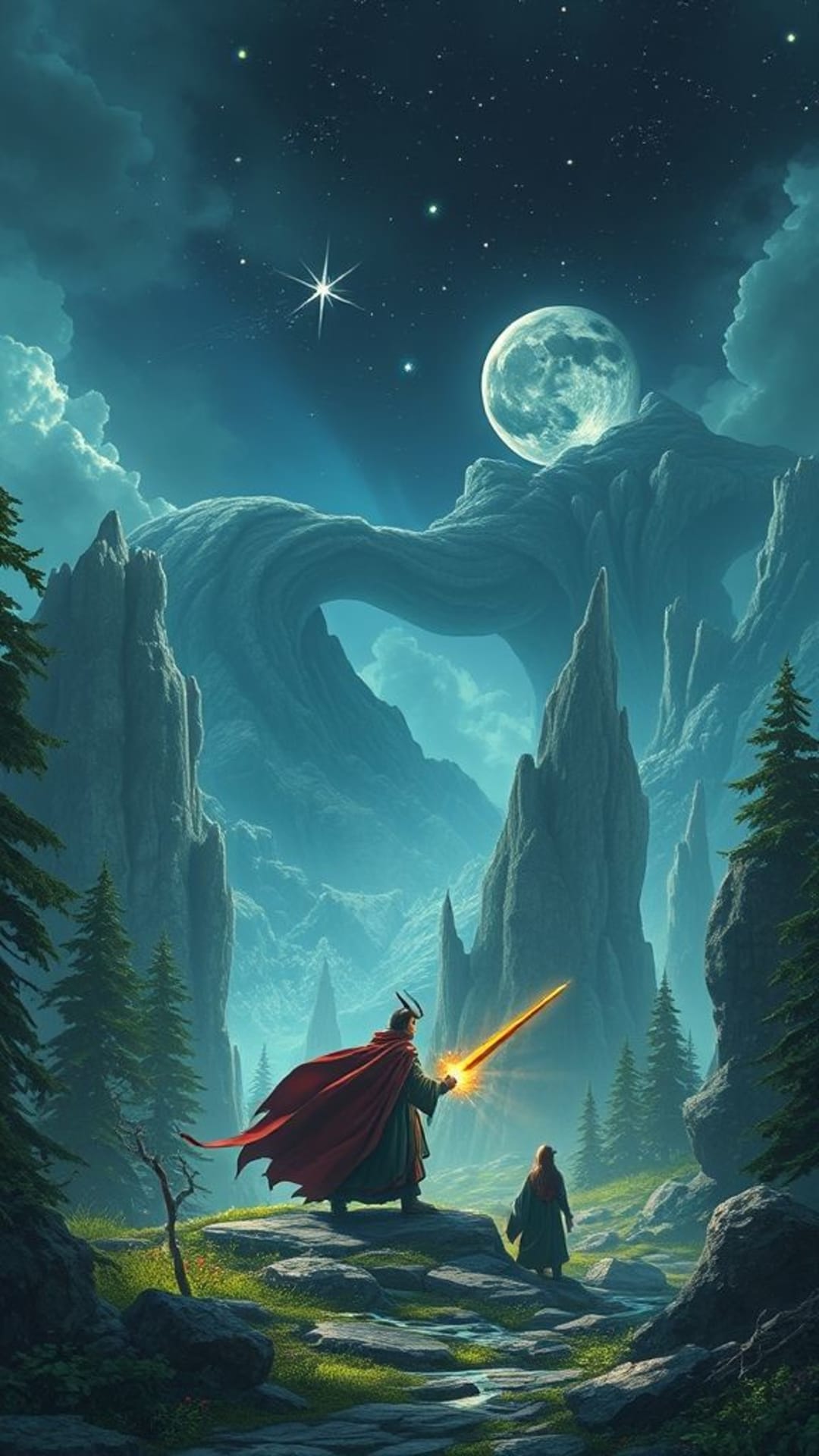 mondi fantastici creature mitiche draghi maghi foreste incantate paesaggi magici avventure epiche