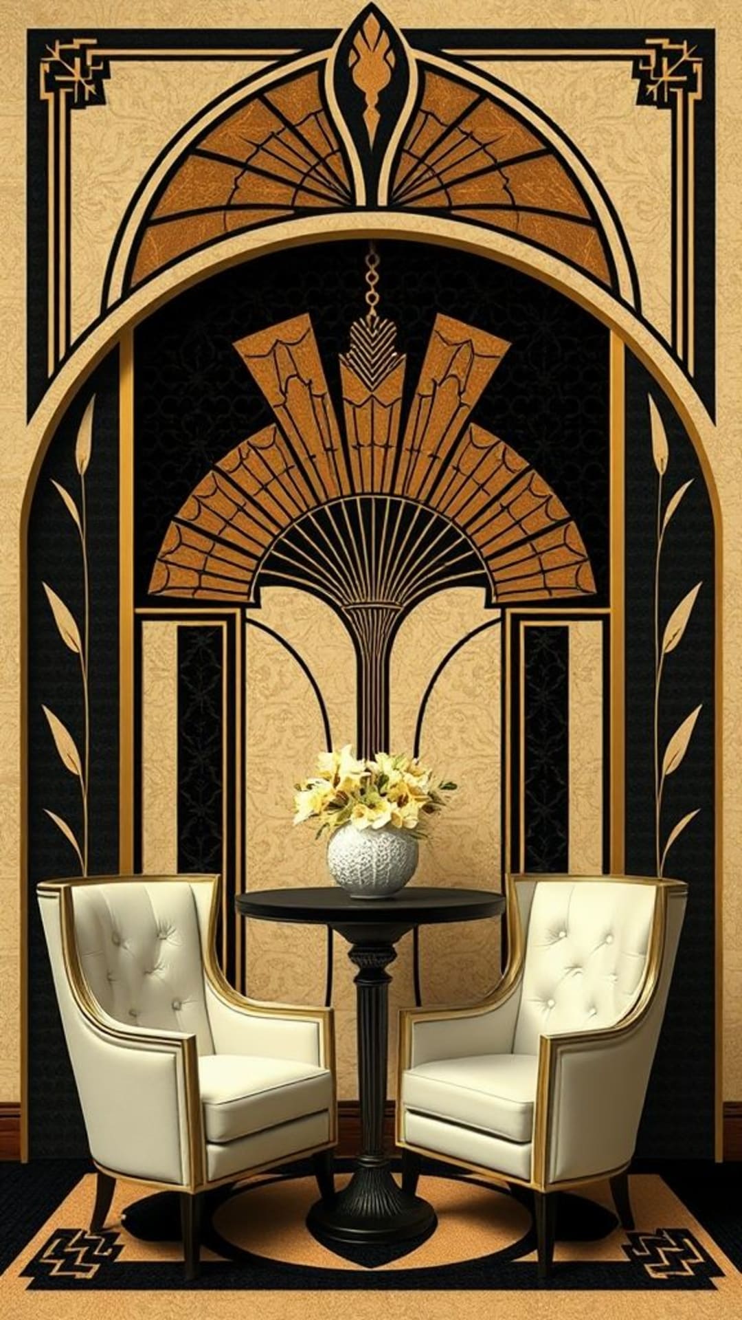 eleganza vintage art déco ornamento geometrico sofisticato senza tempo di lusso