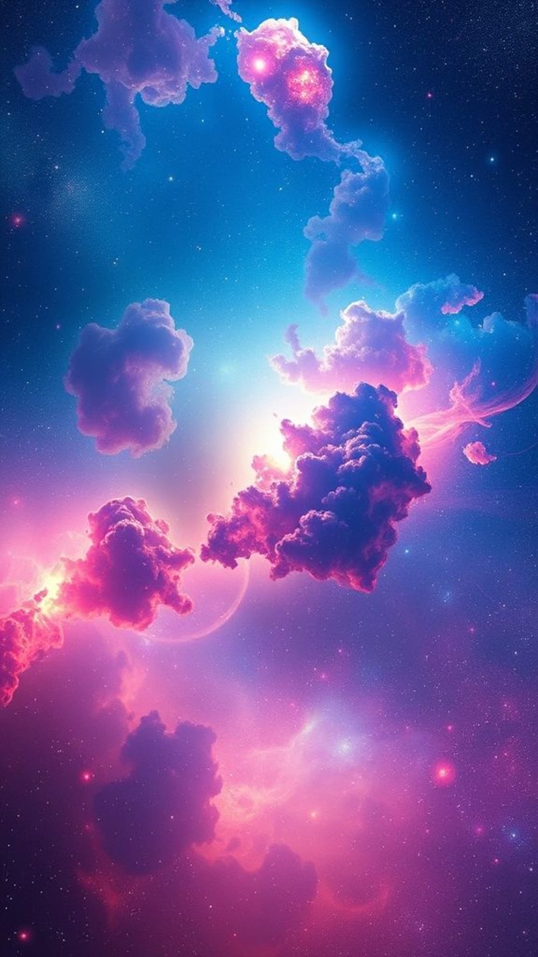 Nebulose cosmiche e campi stellari arte spaziale surreale scene galattiche vibranti bellezza surreale