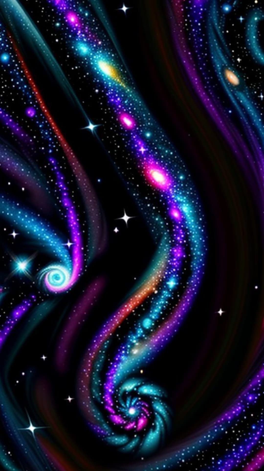 galassia cosmica vortice spazio profondo mistico colori luminosi vibranti