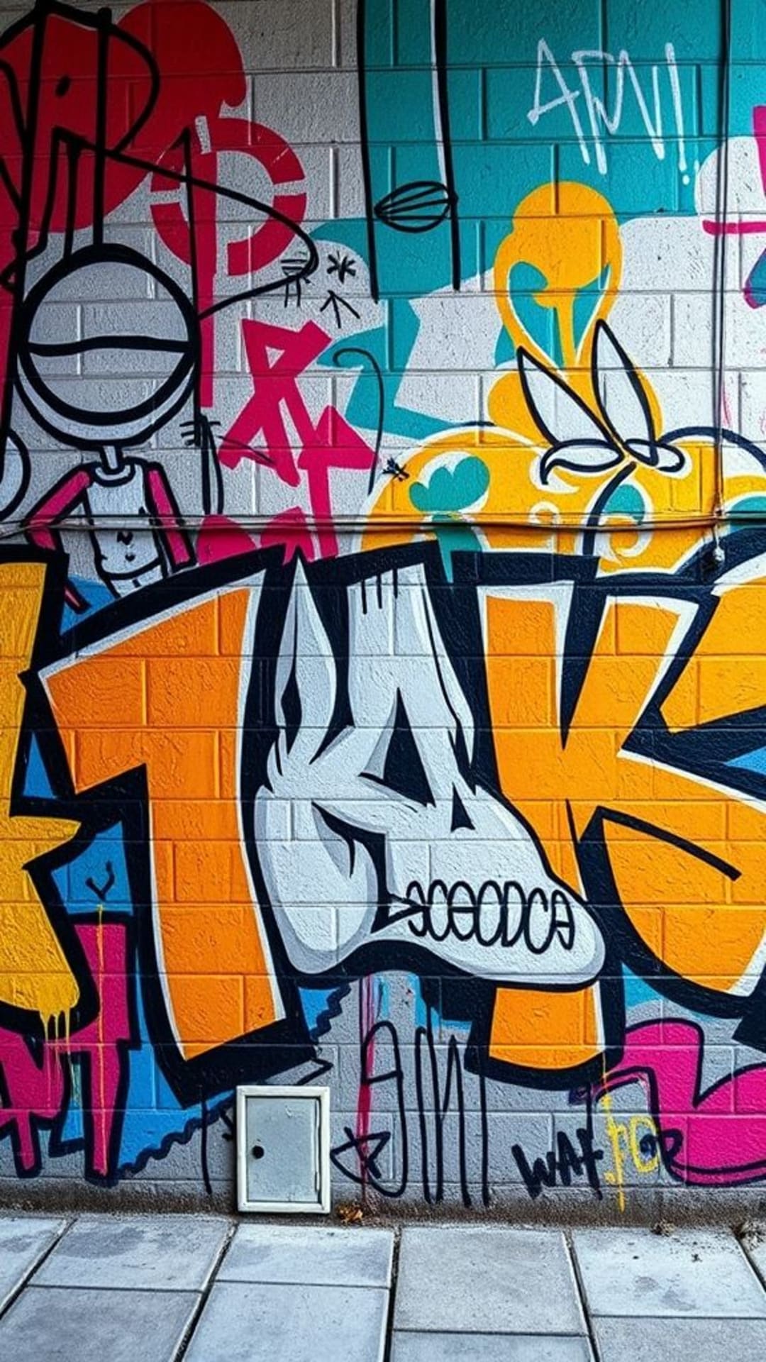 graffiti street art audace urbana colorata artistica carta da parati