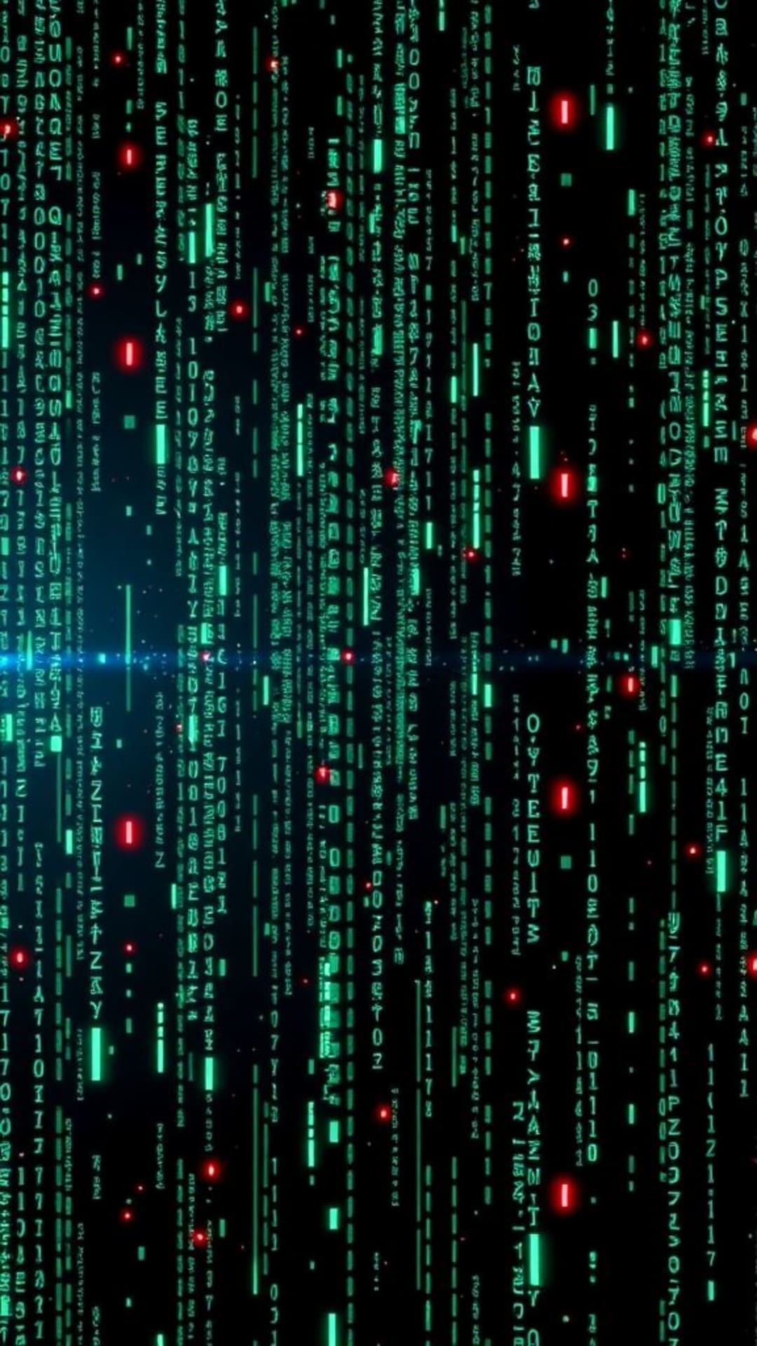 codice digitale cibernetico matrice binaria tecnologia sfondo futuristico