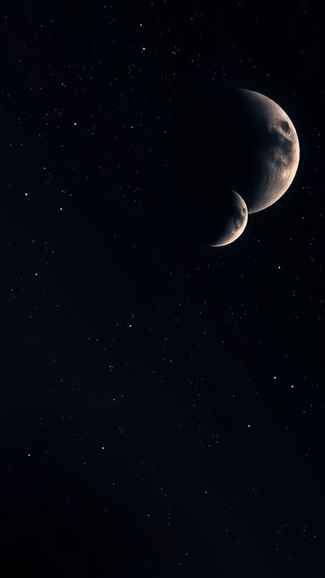 fasi lunari celestiali misteriose scure sfondo lunare